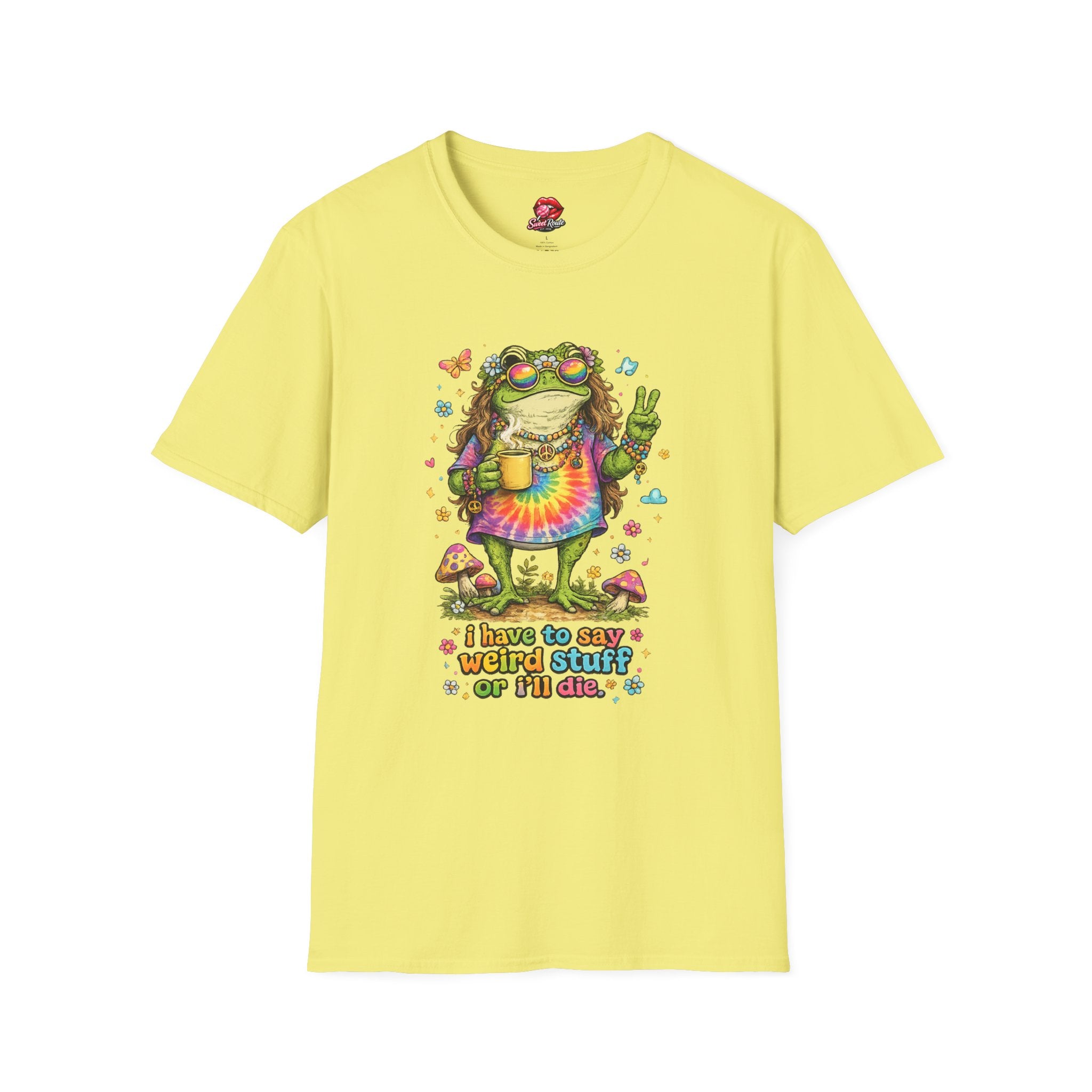 Hippie Frog Peace Sign T-Shirt