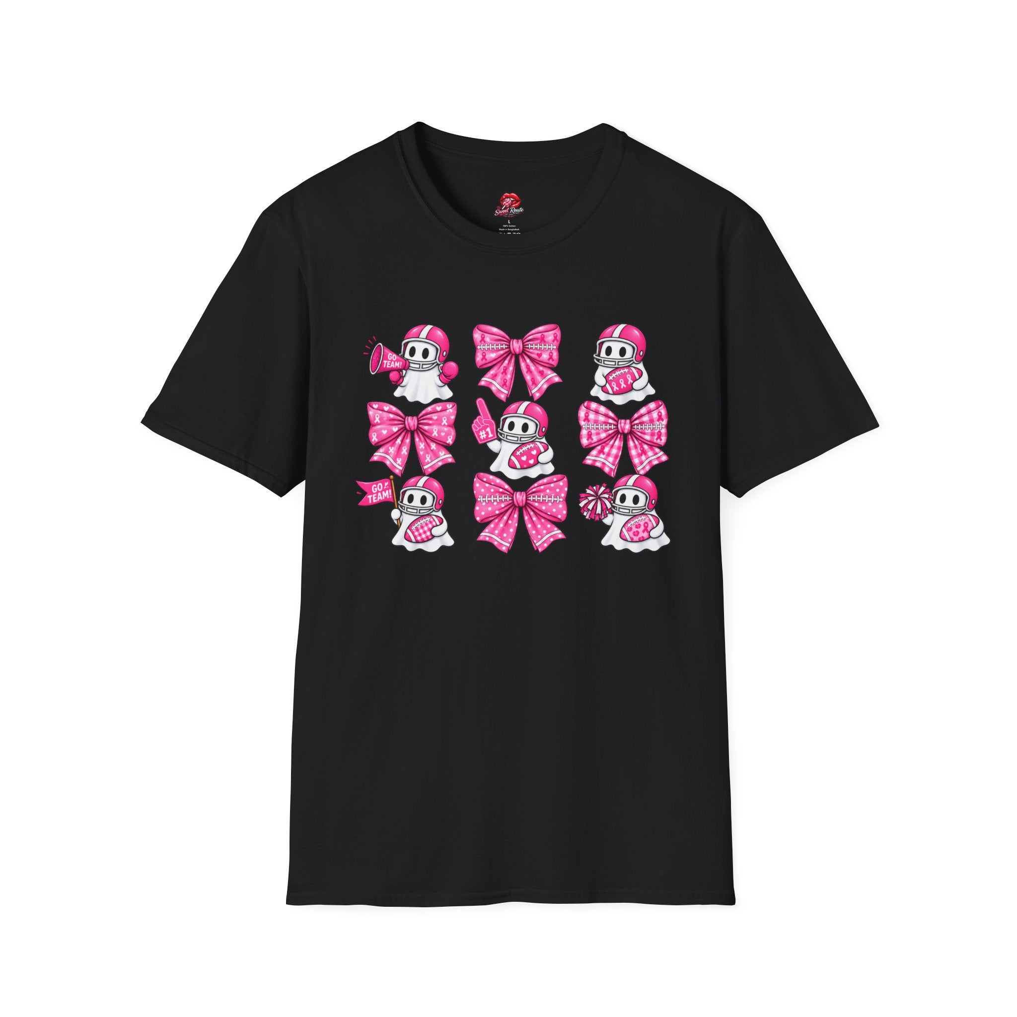 Pink Bow Cheerleader Ghosts T-Shirt