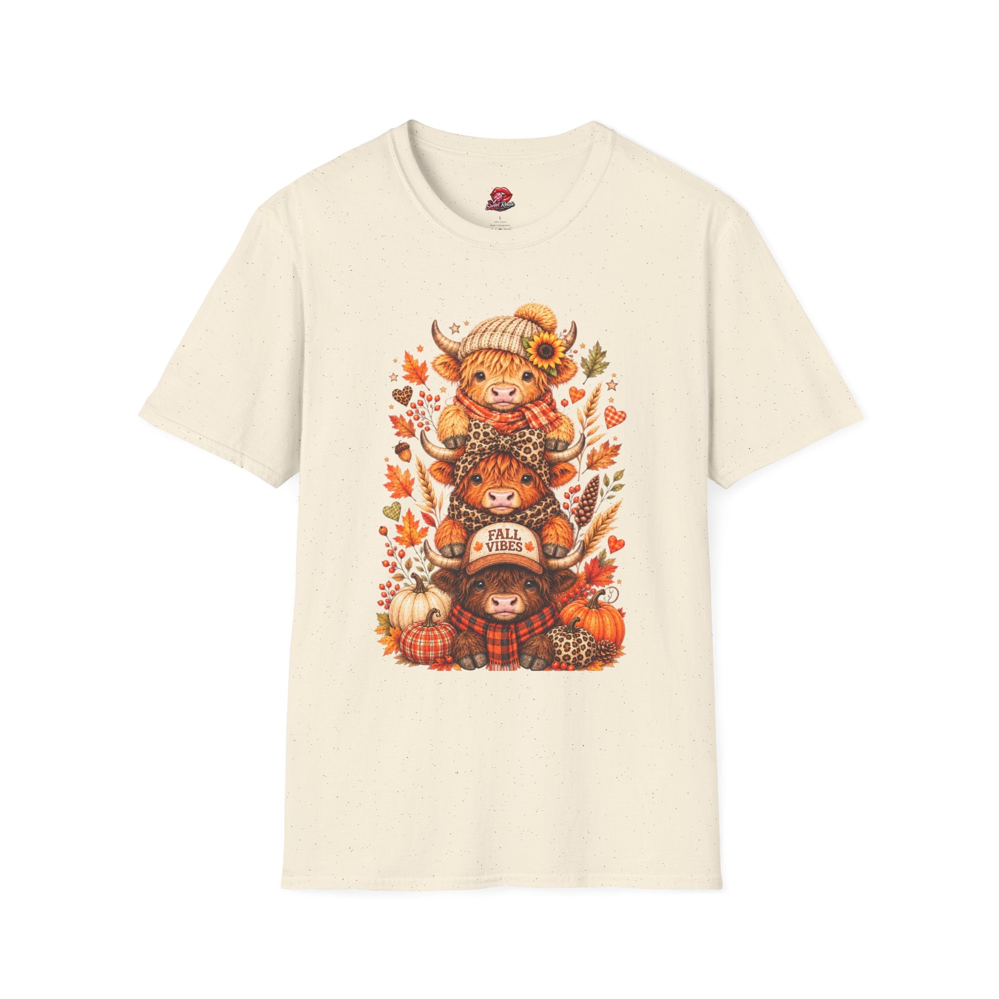 Autumn Highland Cow Stack T-Shirt