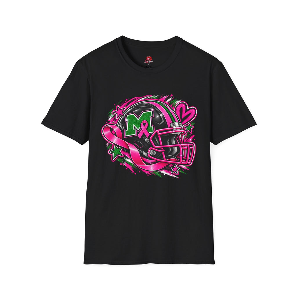 Breast Cancer Awareness Monahans Football Helmet T-Shirt