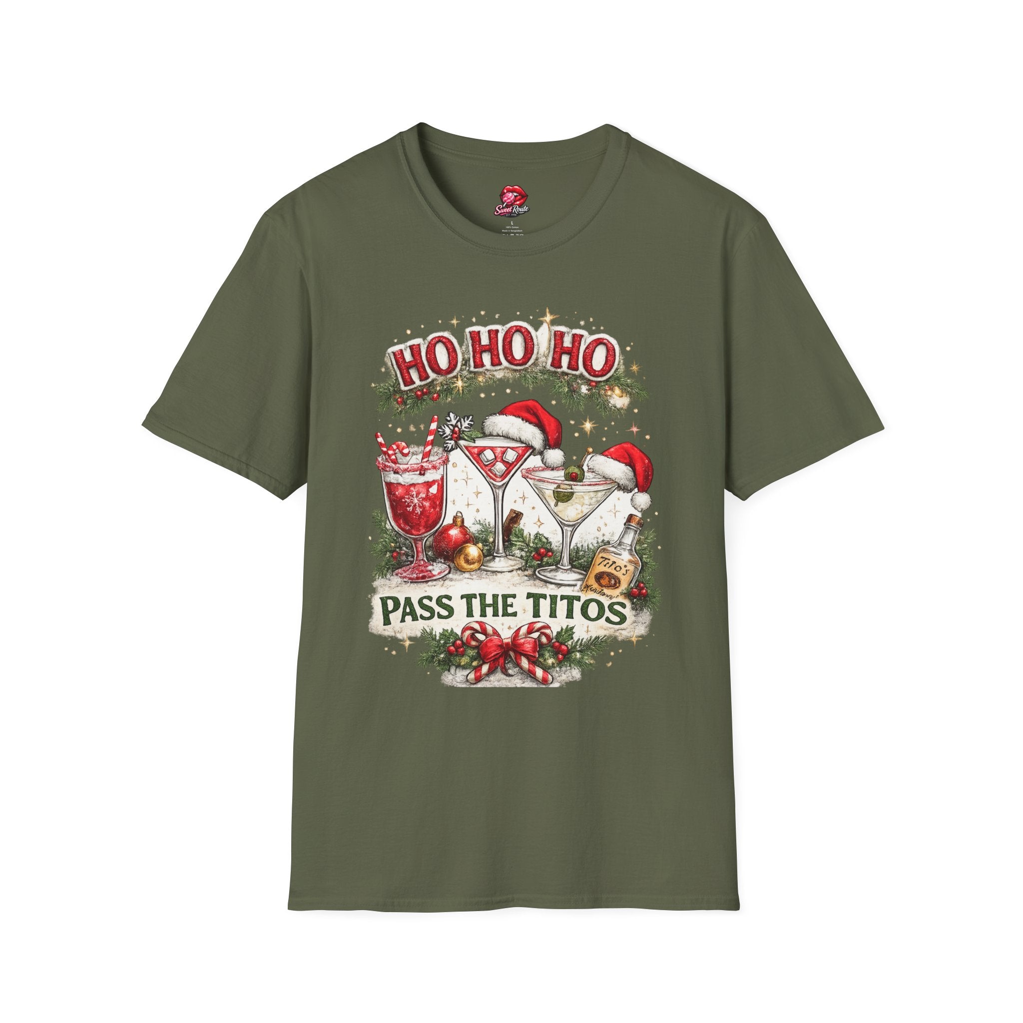 Ho Ho Ho Pass the Titos Christmas T-Shirt