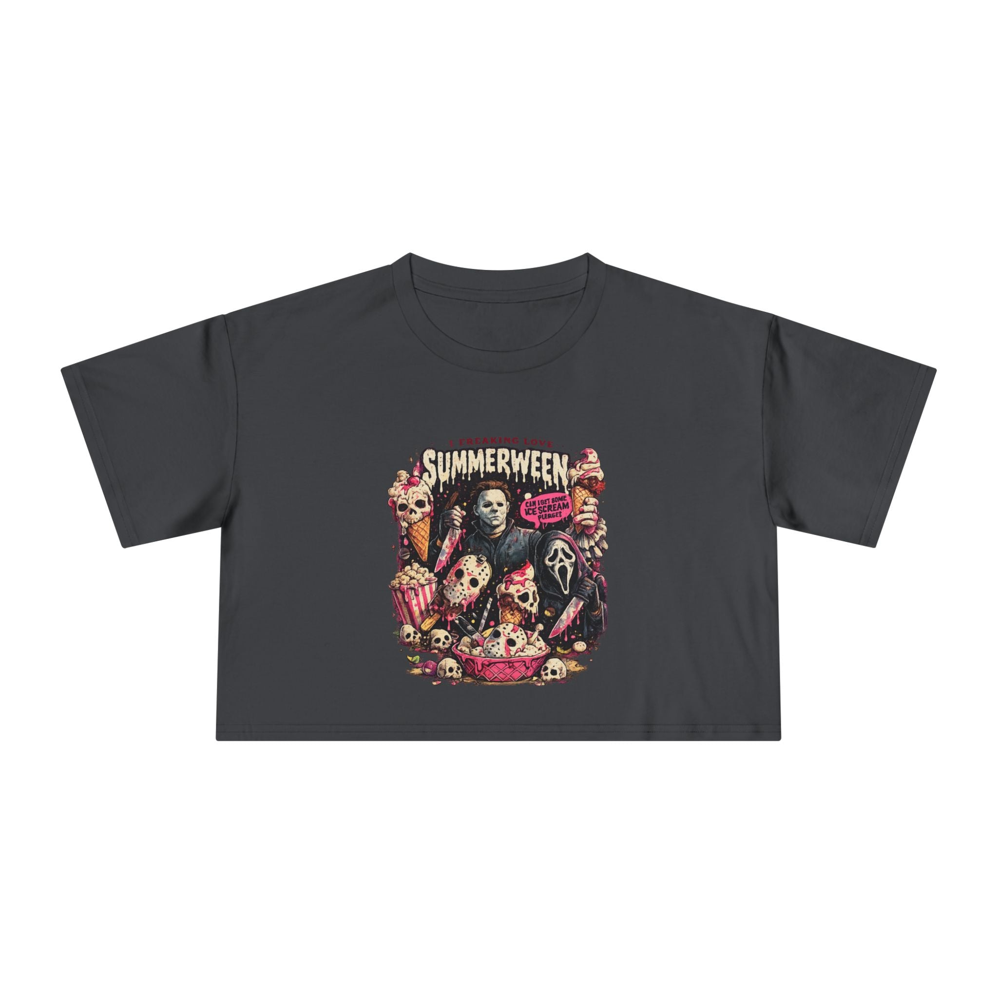 Horror Movie Summerween Crop Tee