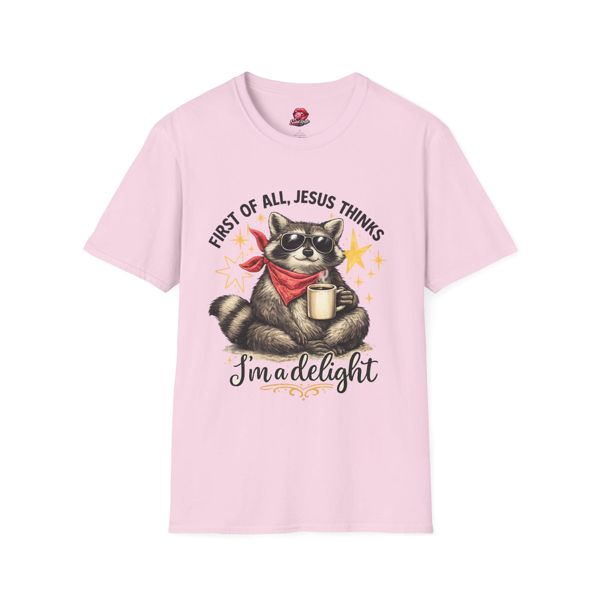 First of All Jesus Thinks Raccoon with Coffee T-Shirt