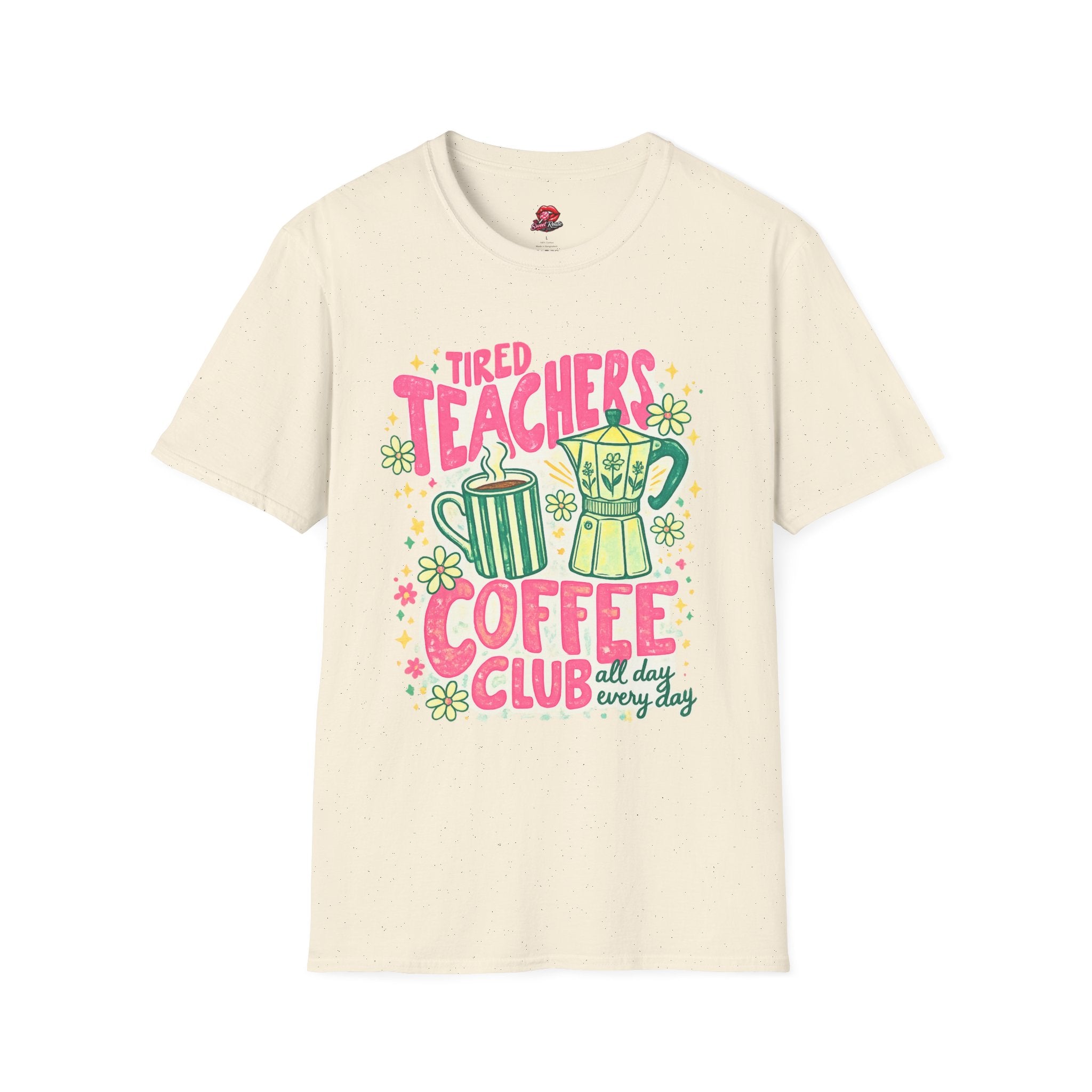 Tired Teachers Coffee Club T-Shirt | Funny Teacher Coffee Shirt | Cute Back to School Tee | Teacher Appreciation Gift