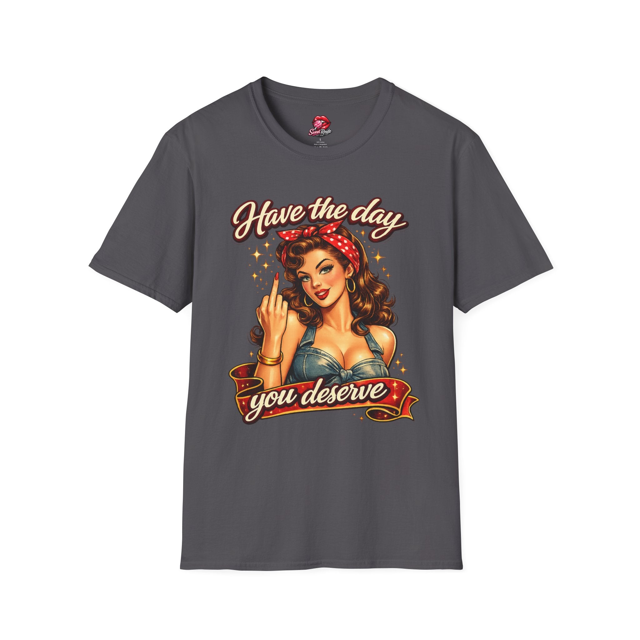 Have the Day retro pinup middle finger T-Shirt