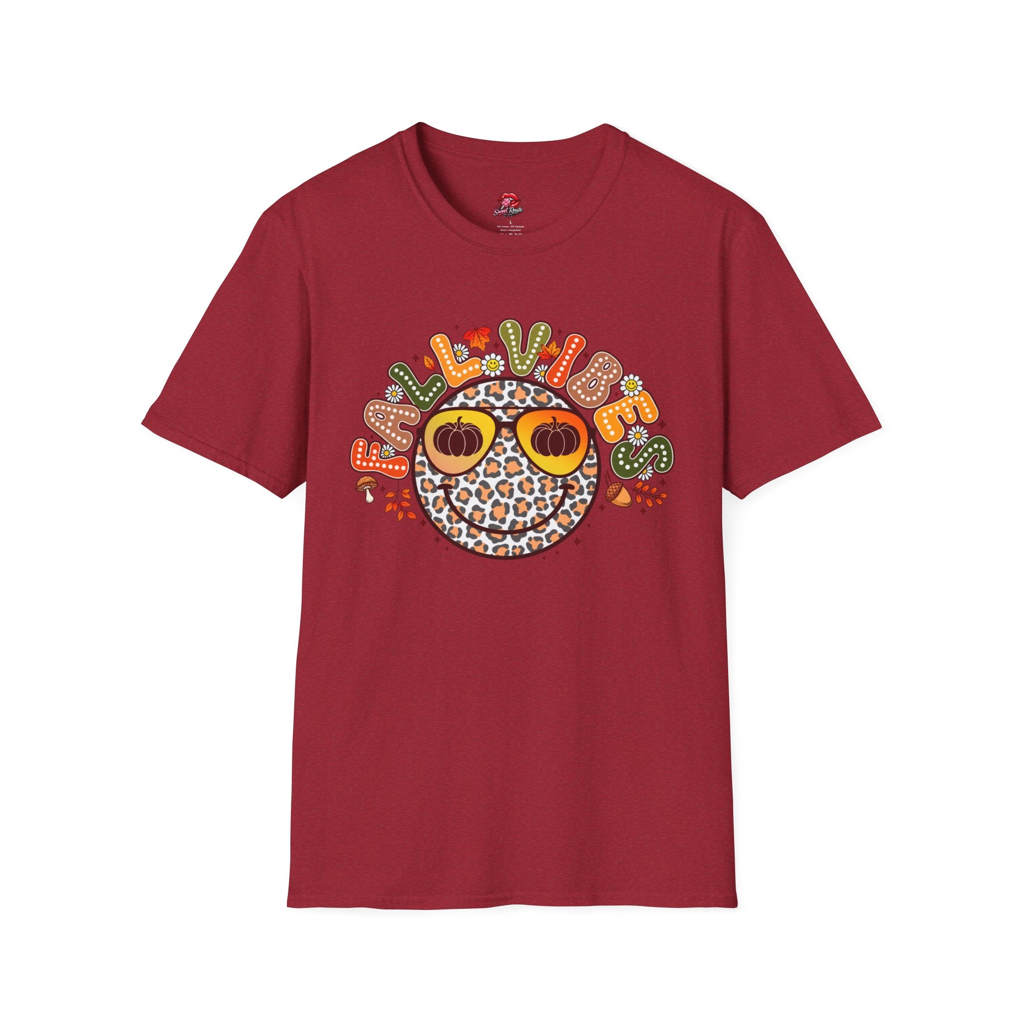 Fall Vibes Leopard Pumpkin T-Shirt