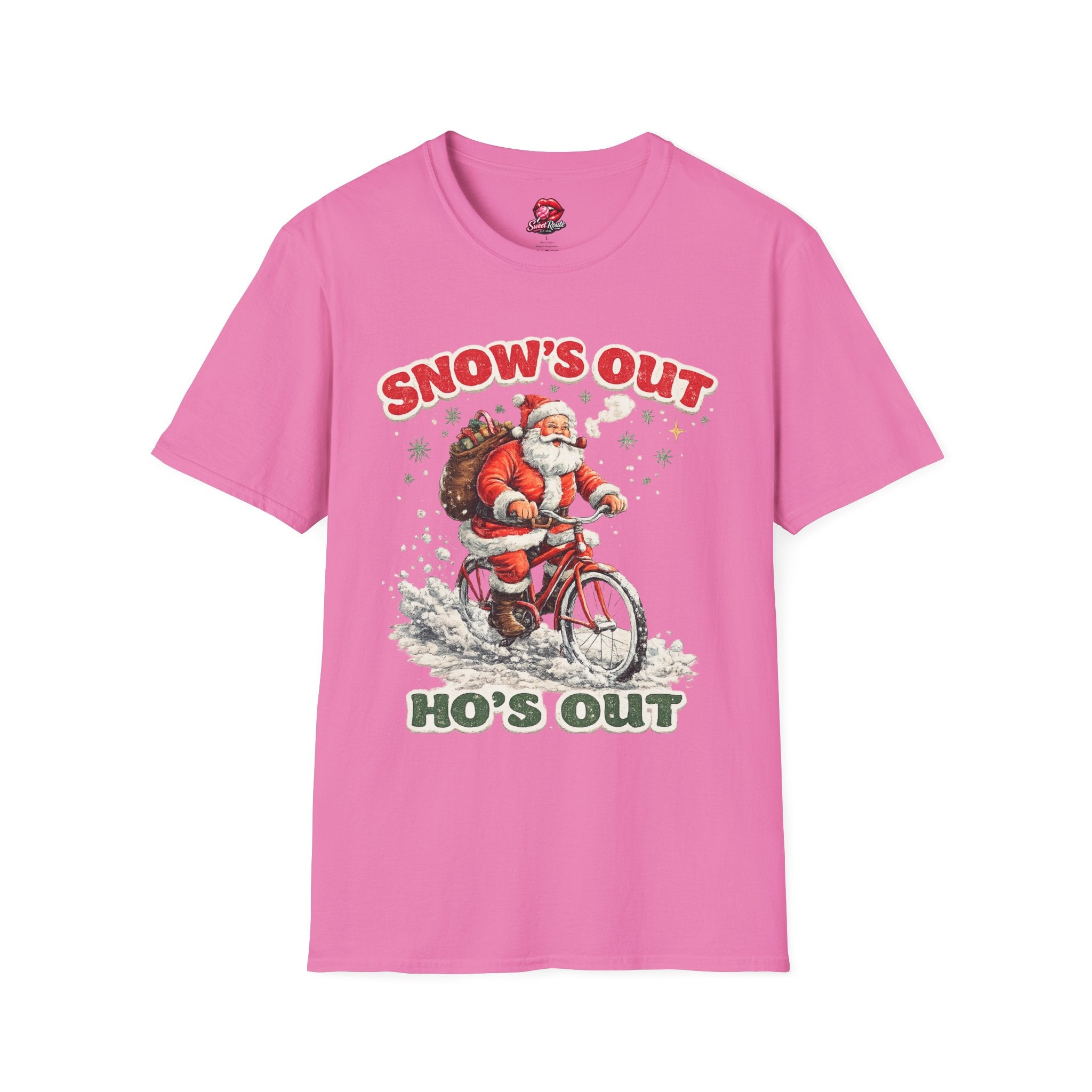 Snow's Out Santa Christmas Holiday Graphic Tee