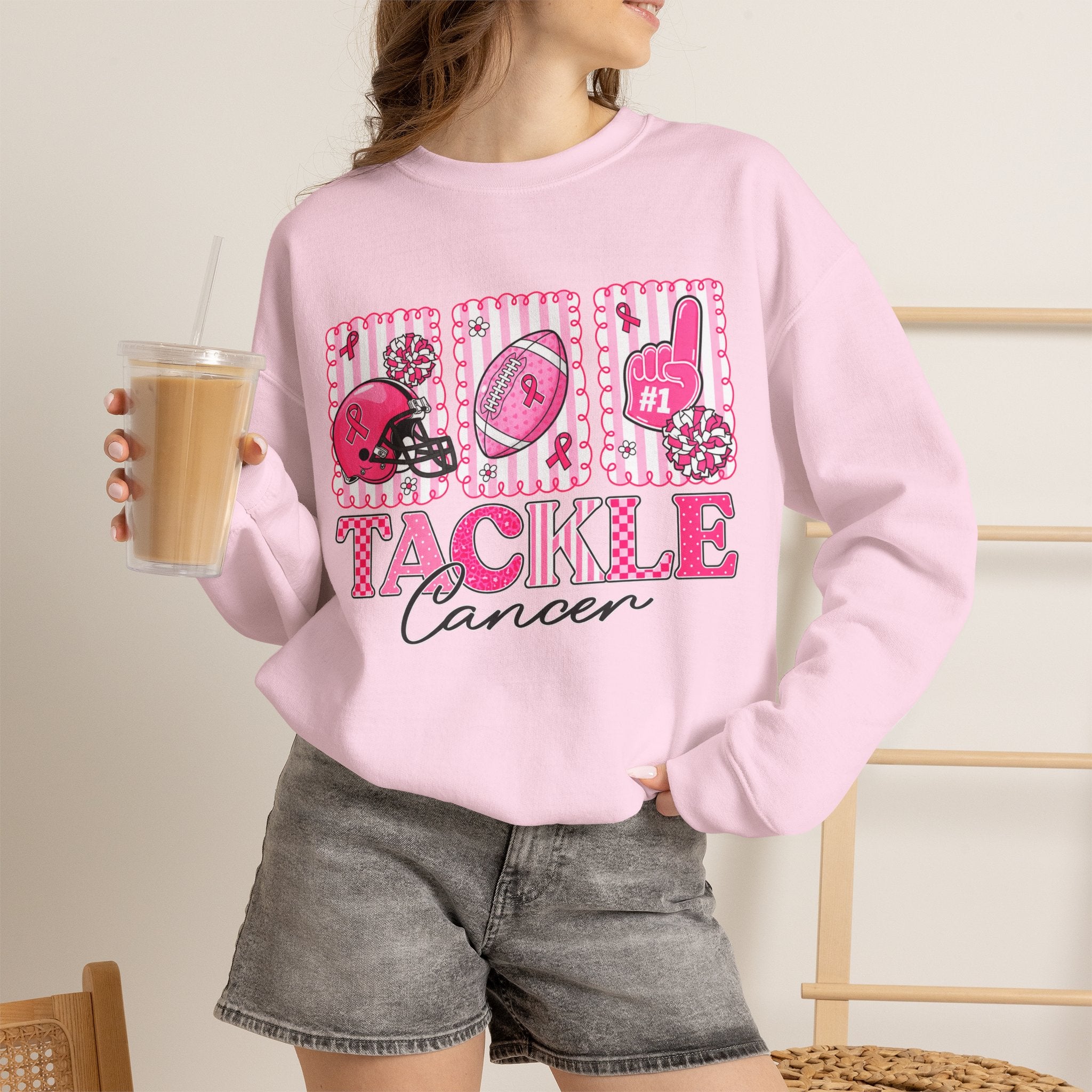 Tackle Cancer Breast Cancer Awareness Crewneck
