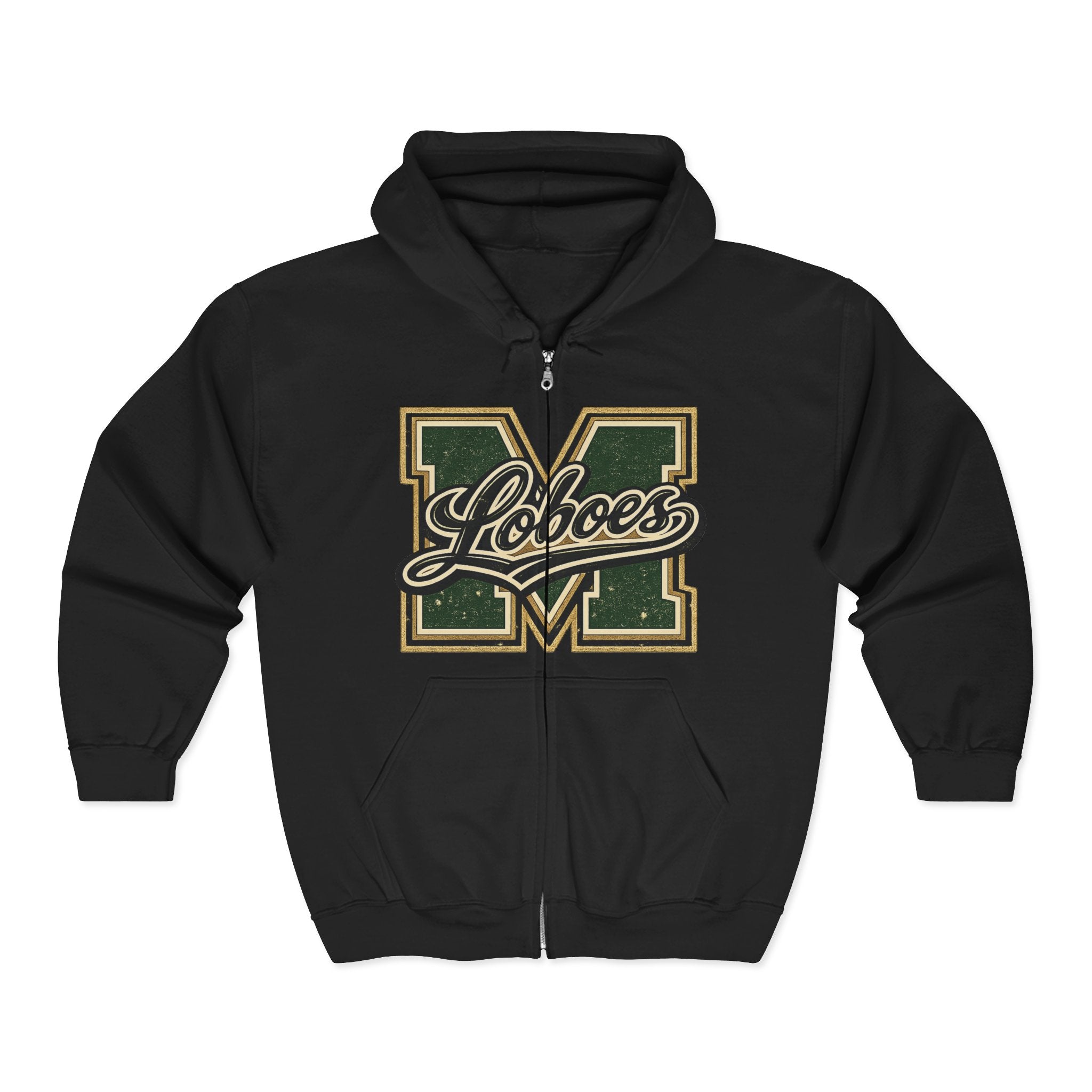Loboes Varsity M Zip-Up Hoodie