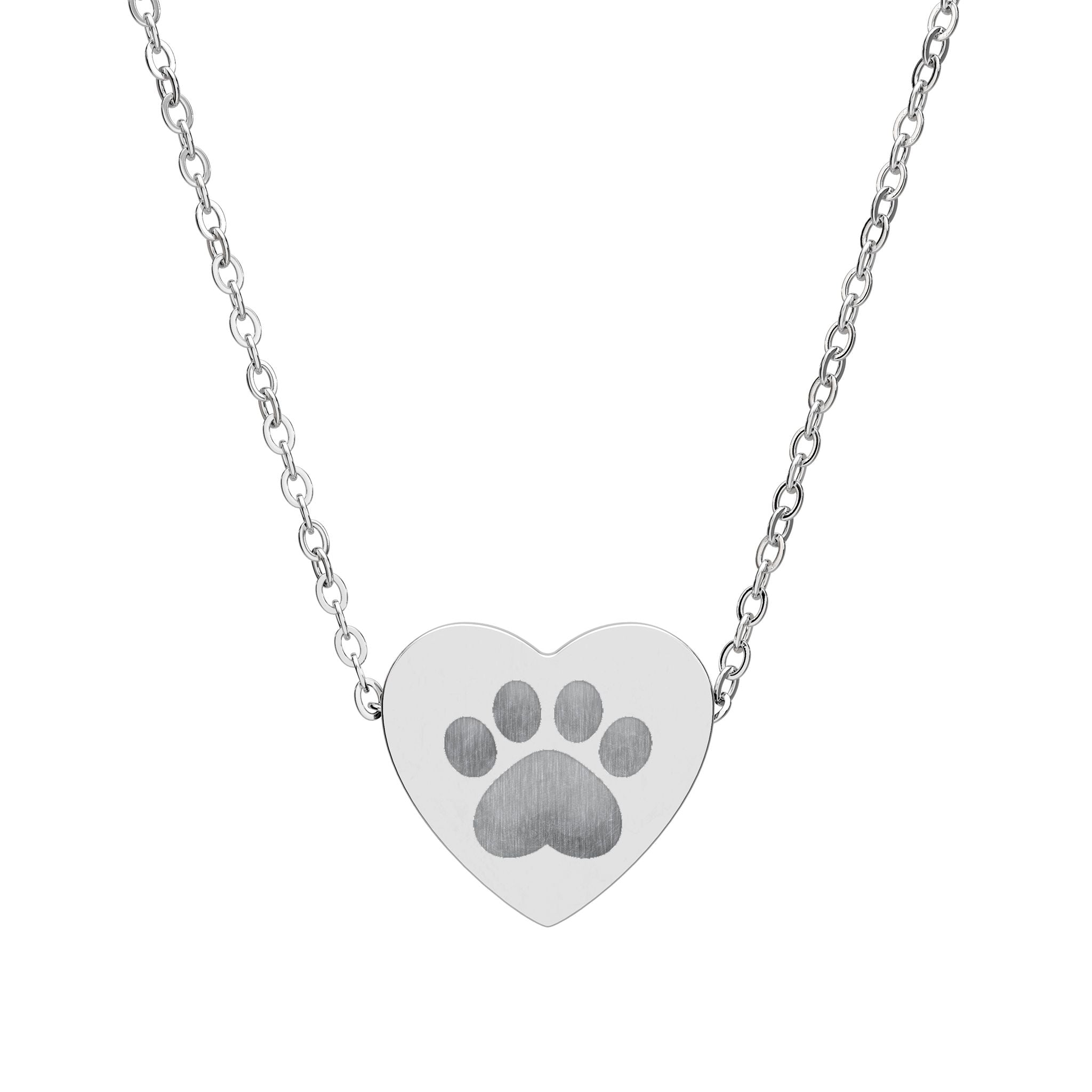 Paw Print Heart Necklace
