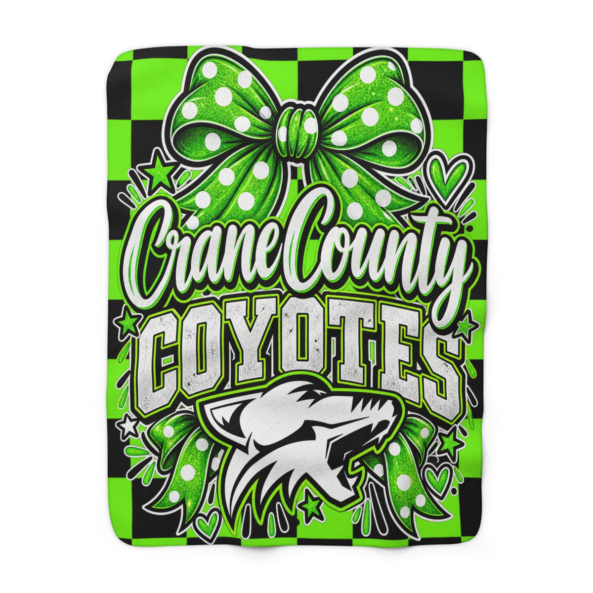 Cran e County Coyotes Sherpa Fleece Blanket
