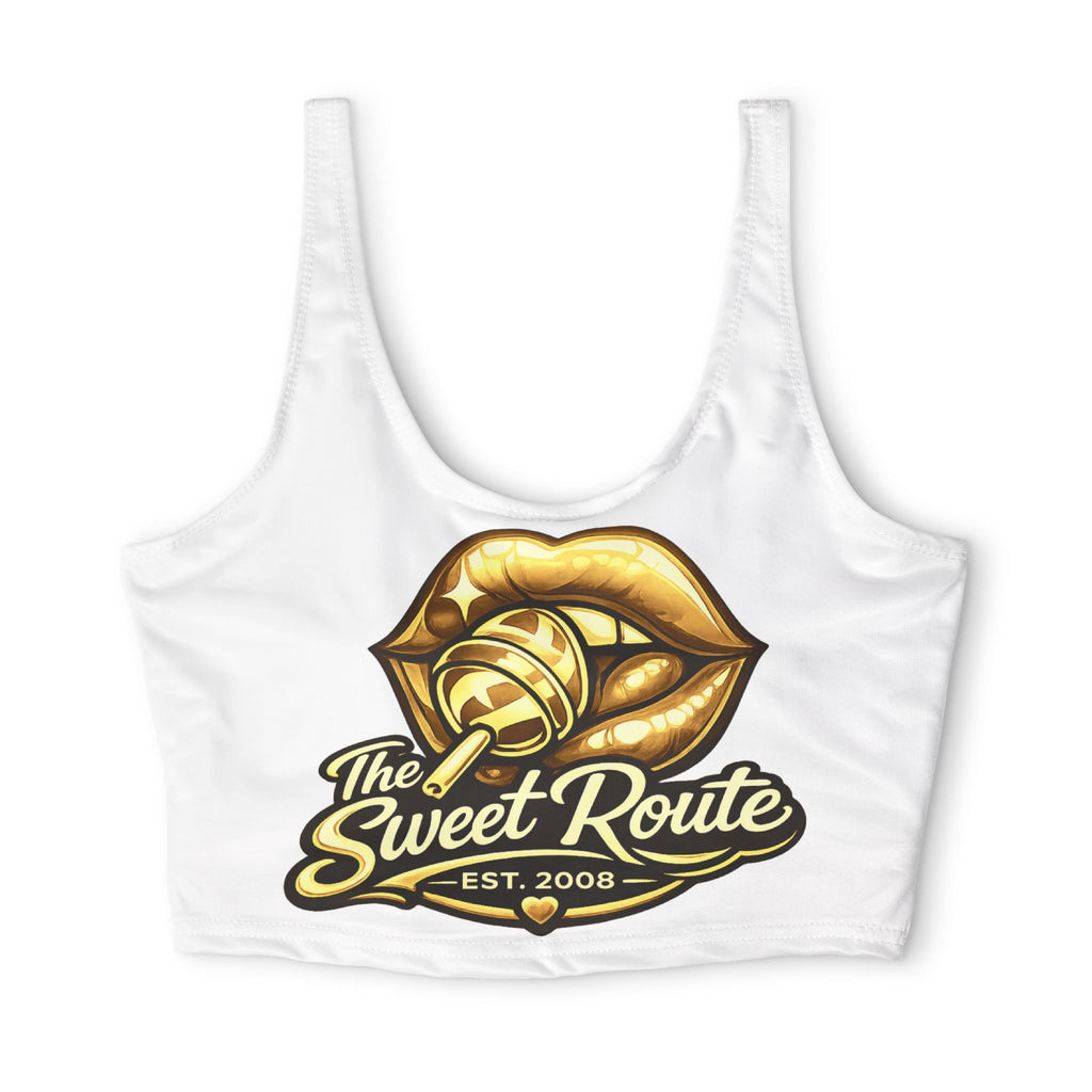 The Sweet Route Gold Logo Sports Bra
