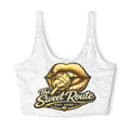 The Sweet Route Gold Logo Sports Bra