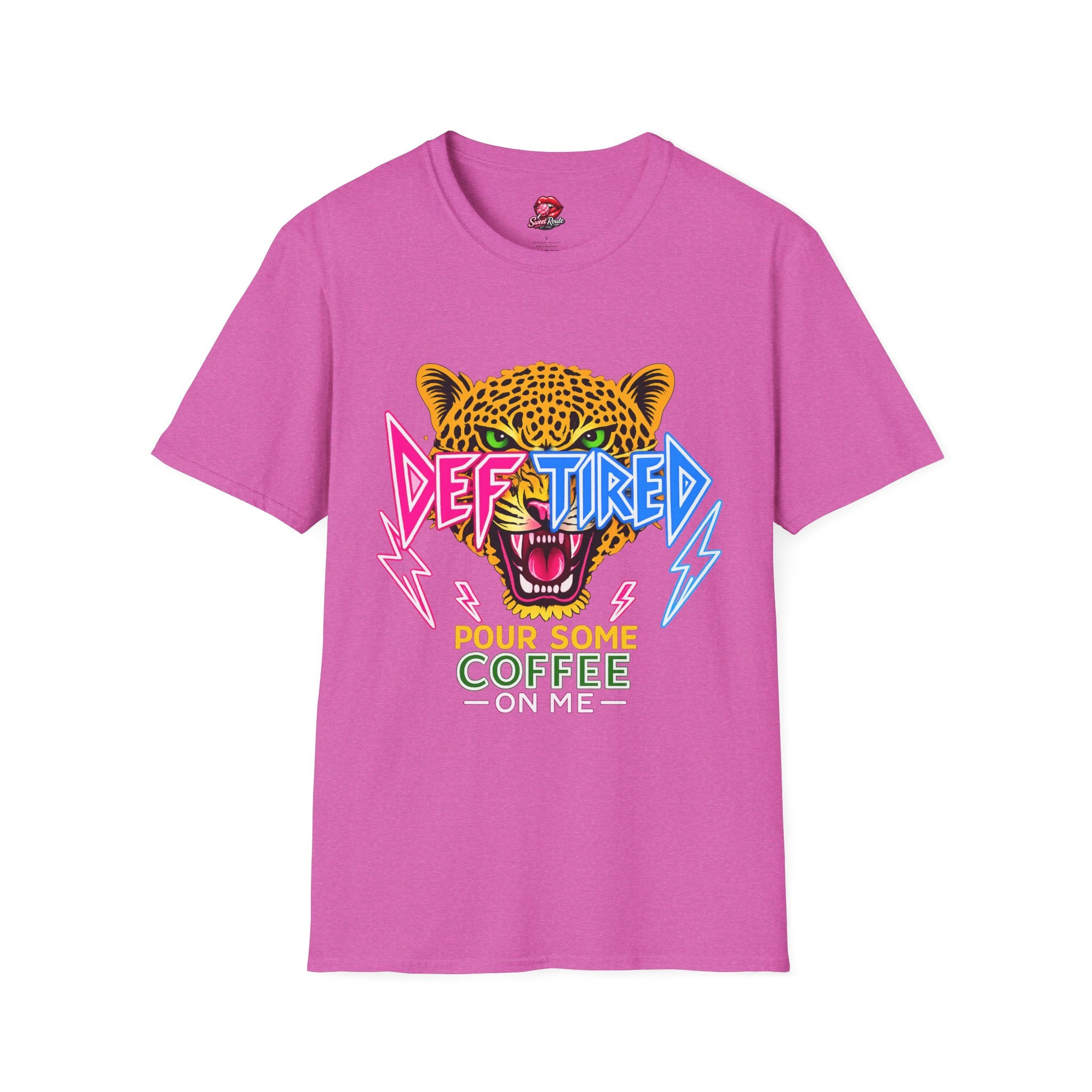 Def-Tired Leopard graphic tee