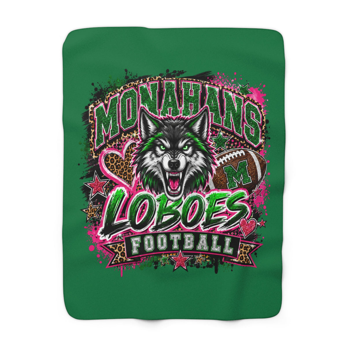 Monahans Loboes Football Sherpa Stadium Blanket