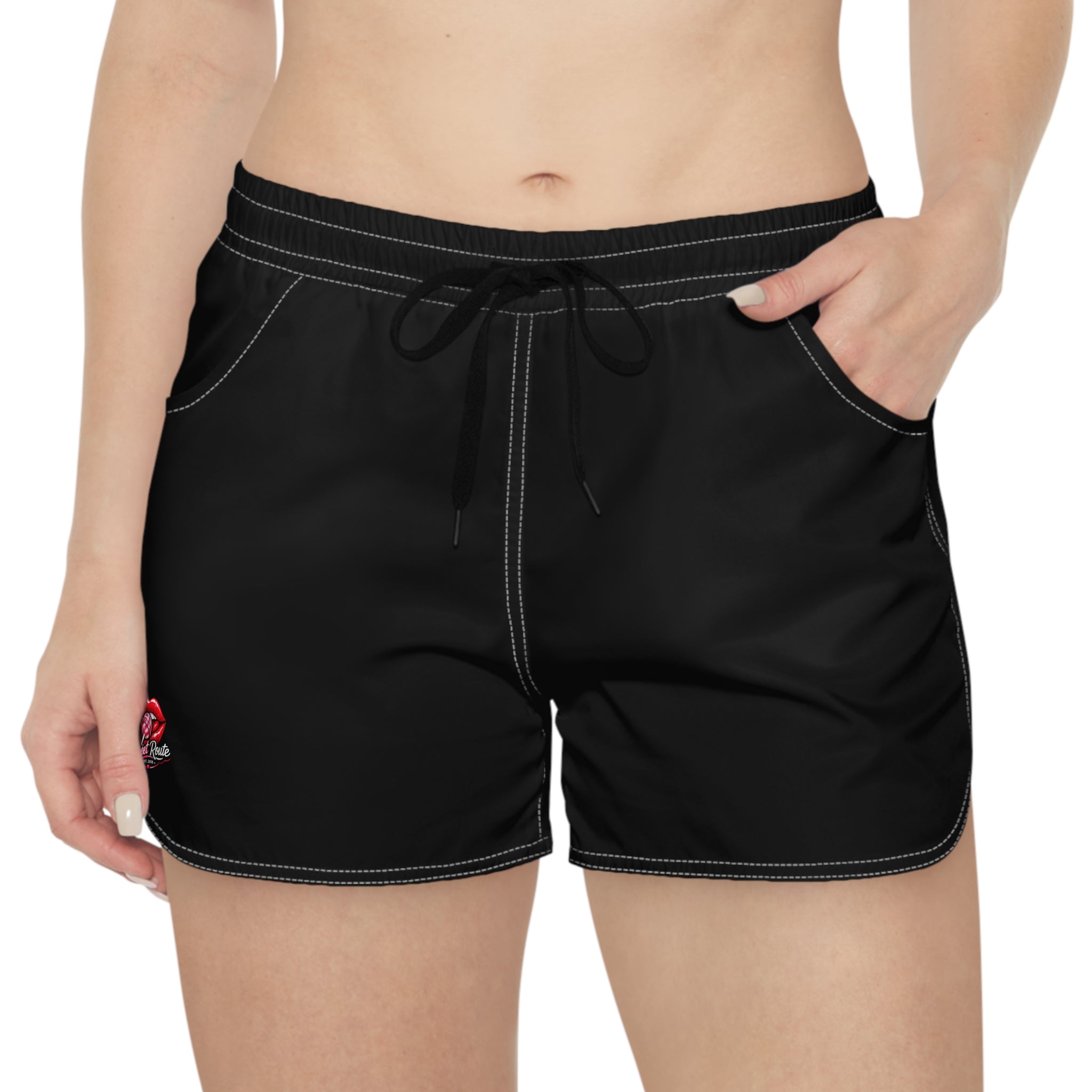 Sweet Route Women's Black Casual Shorts