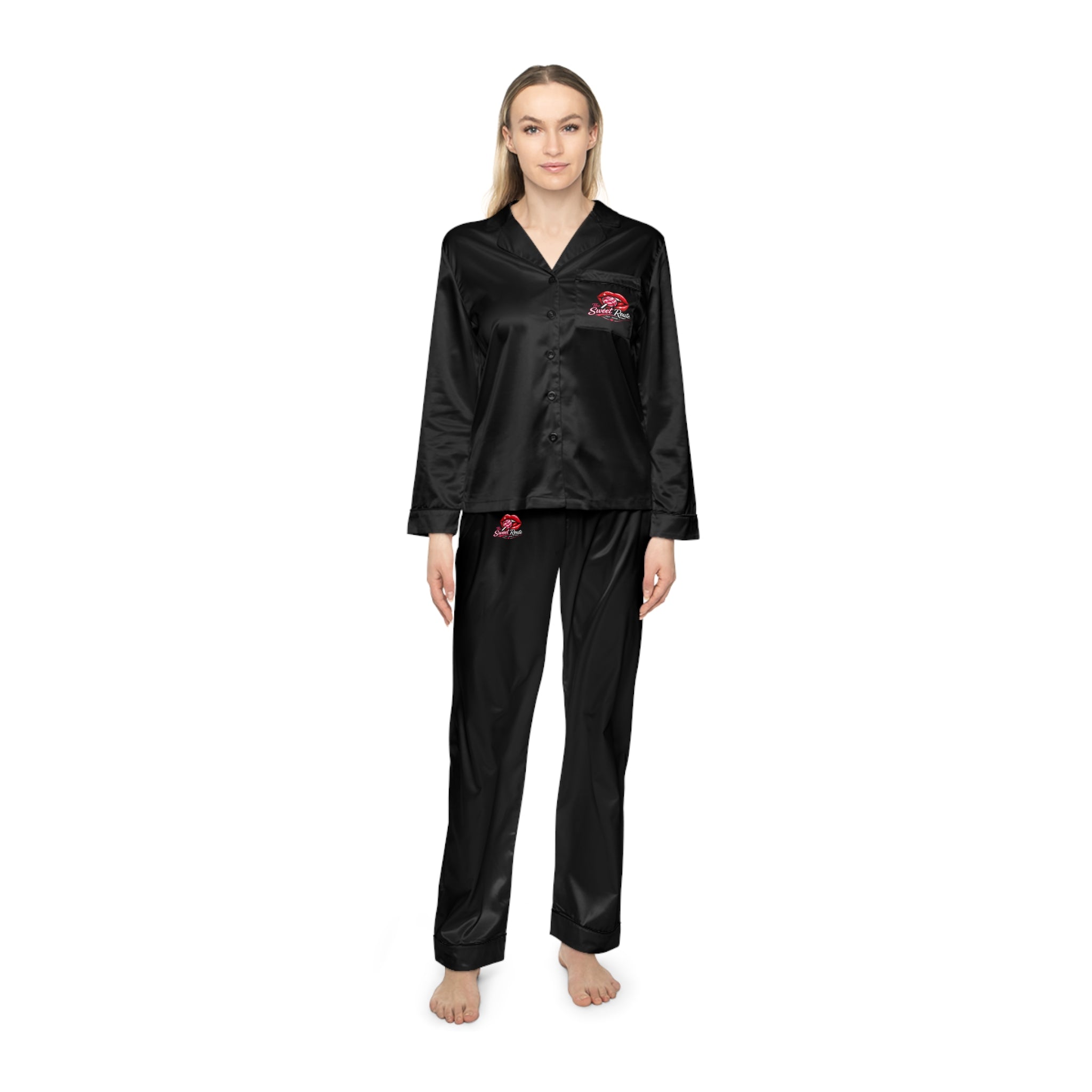 Women's Sweet Route  Satin Pajamas