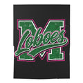 Loboes Green Letter 'M' Swaddle Blanket