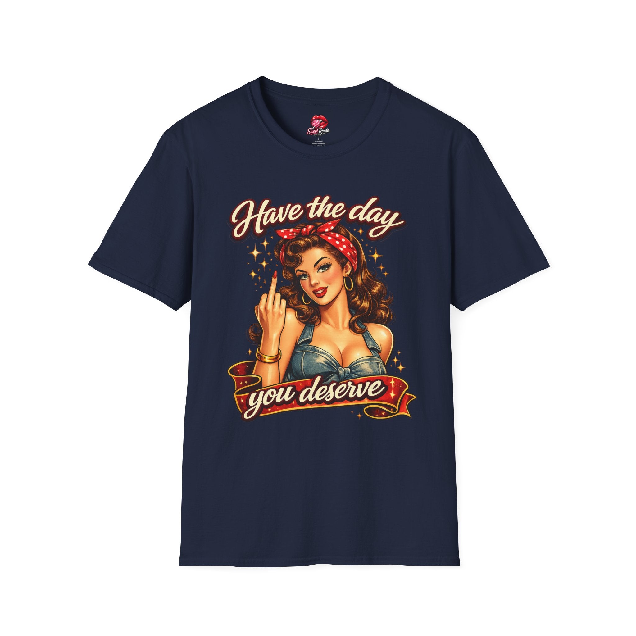 Have the Day retro pinup middle finger T-Shirt