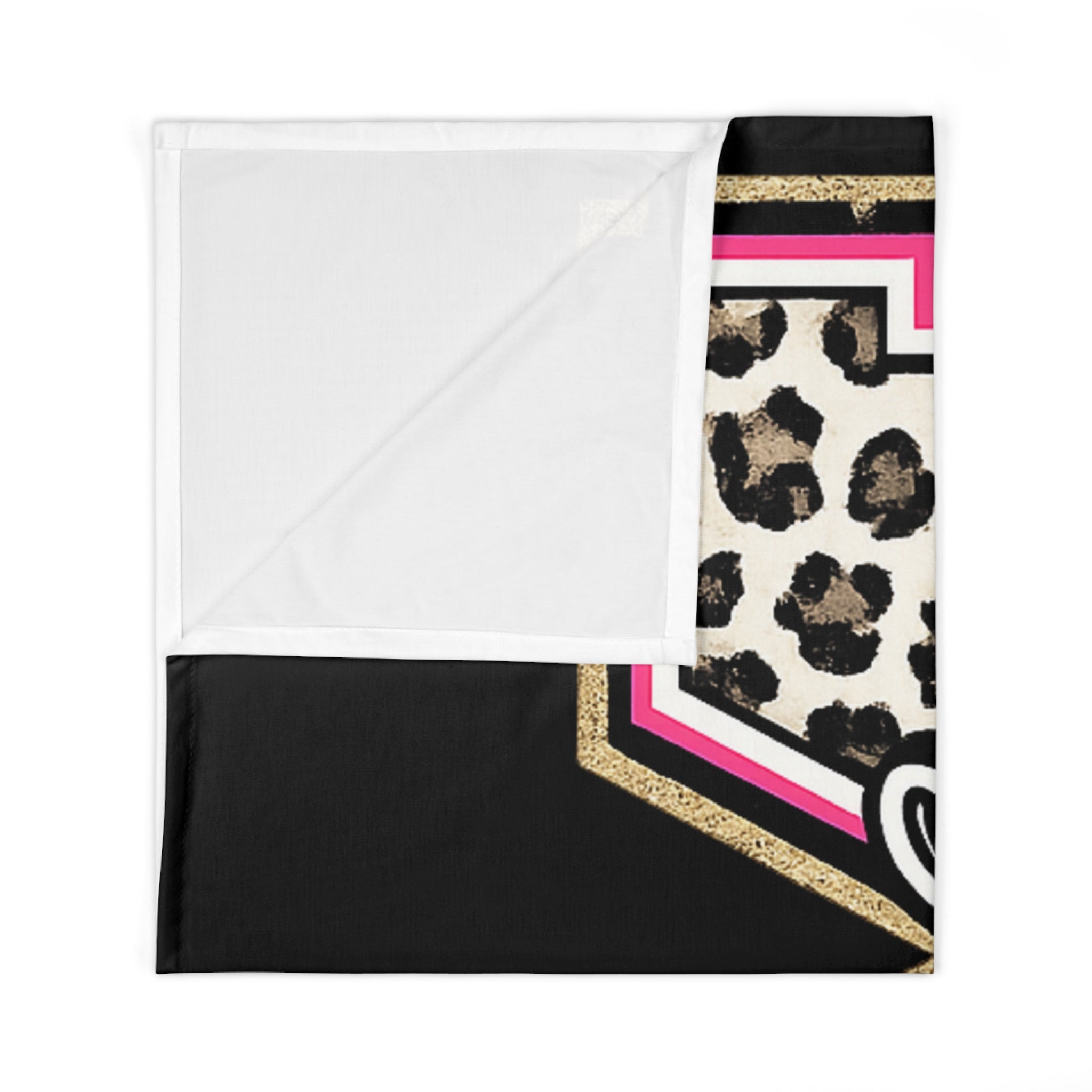 Loboes Leopard M Patch Baby Swaddle Blanket