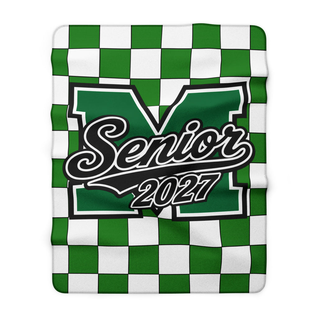 Green Checkerboard Senior Stadium Blanket