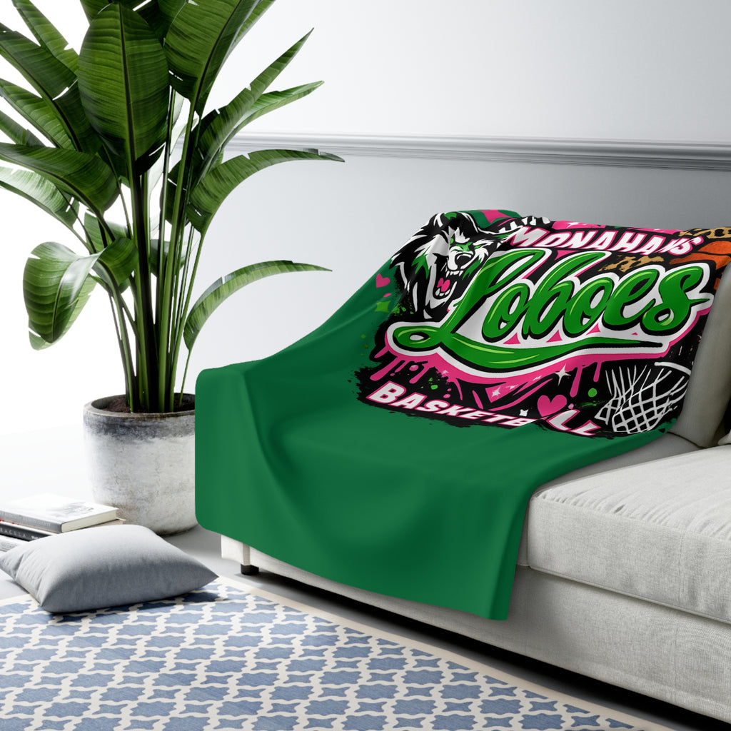 Loboes Basketball Sherpa Blanket