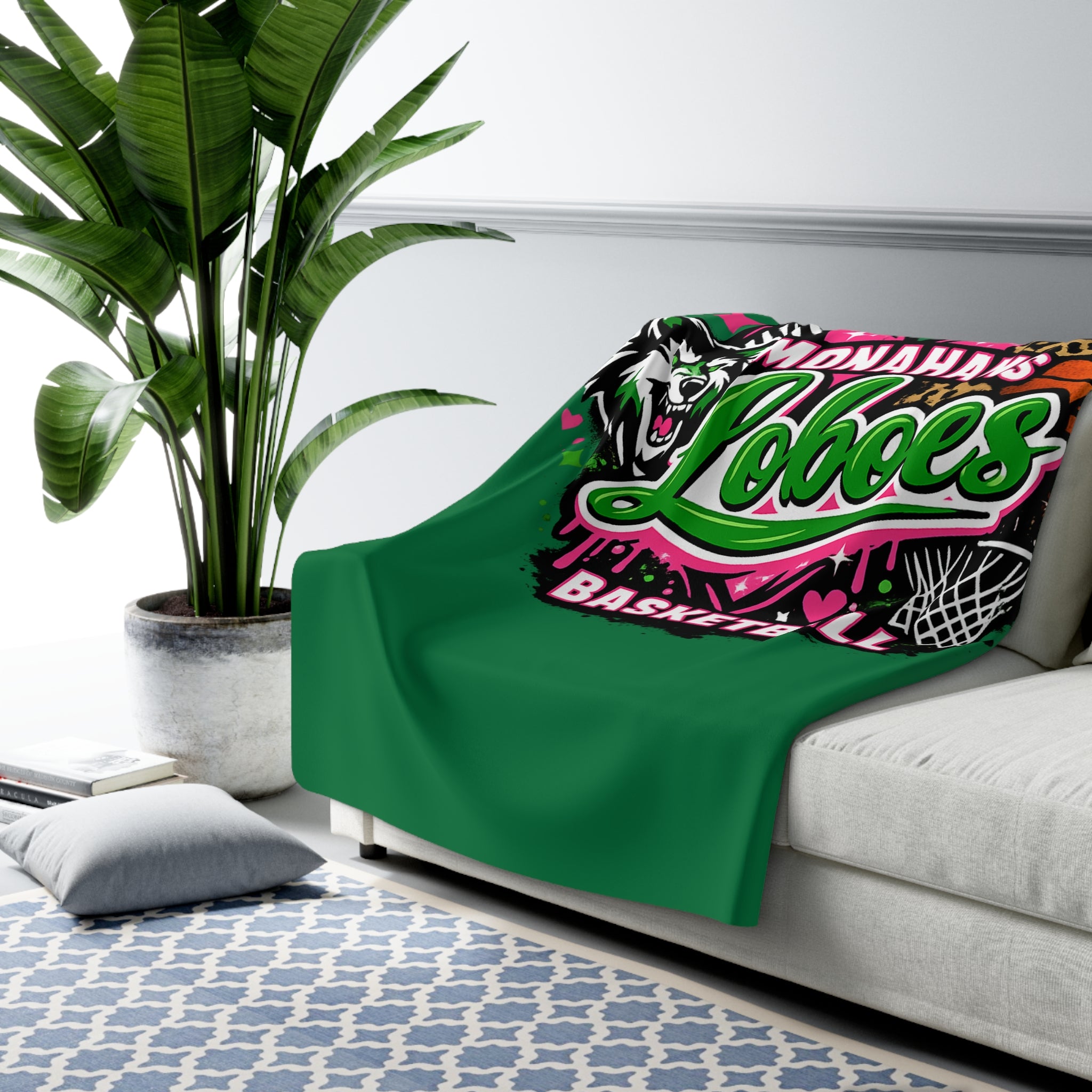 Loboes Basketball Sherpa Blanket