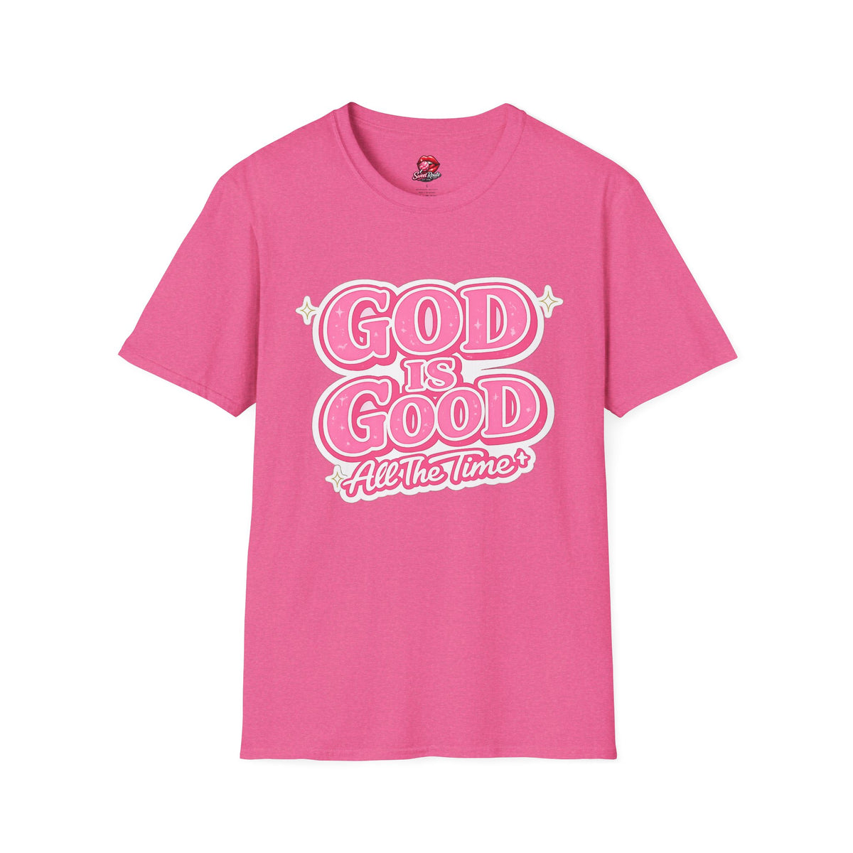 God Is Good pink retro script T-Shirt