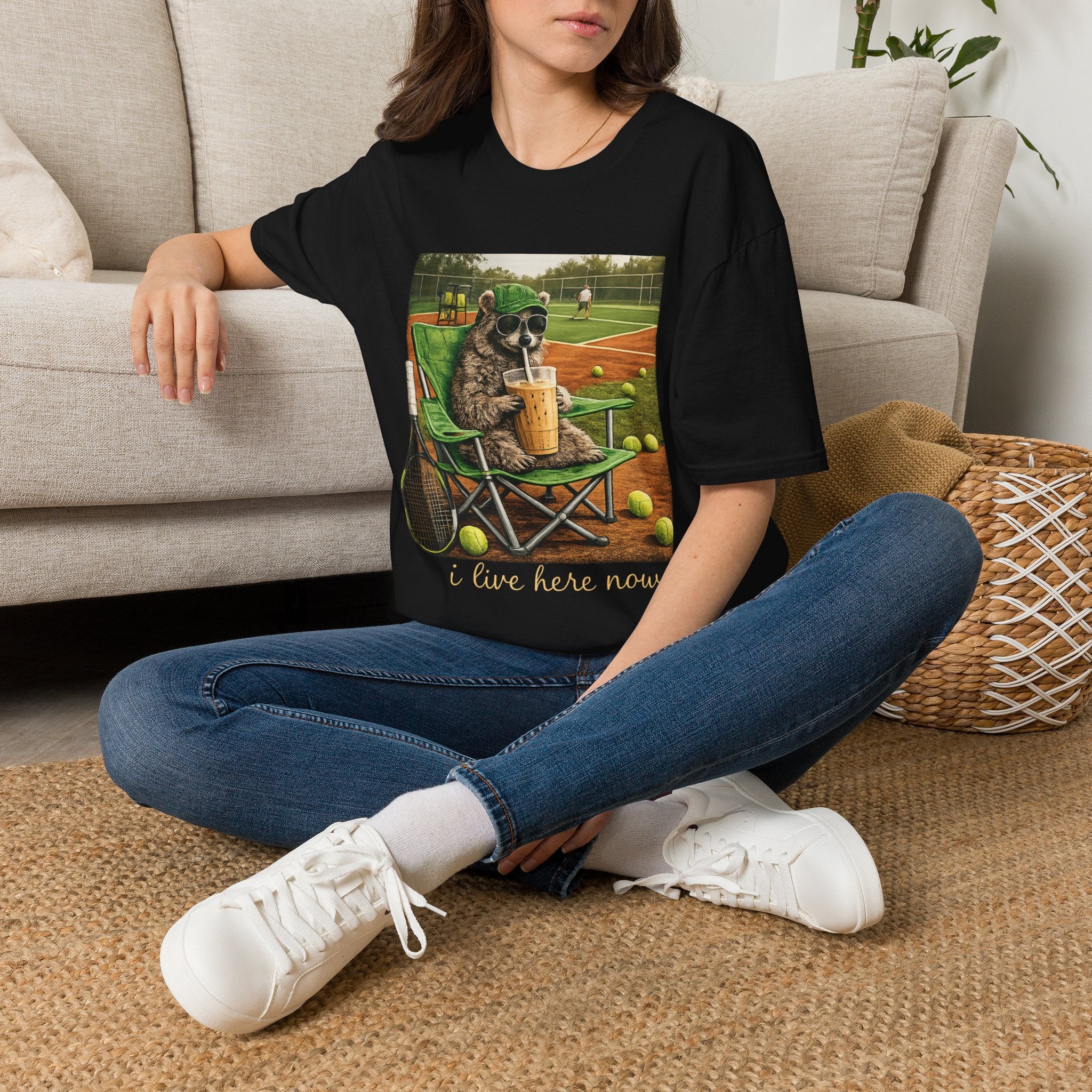 I Live Here Now Tennis Tee