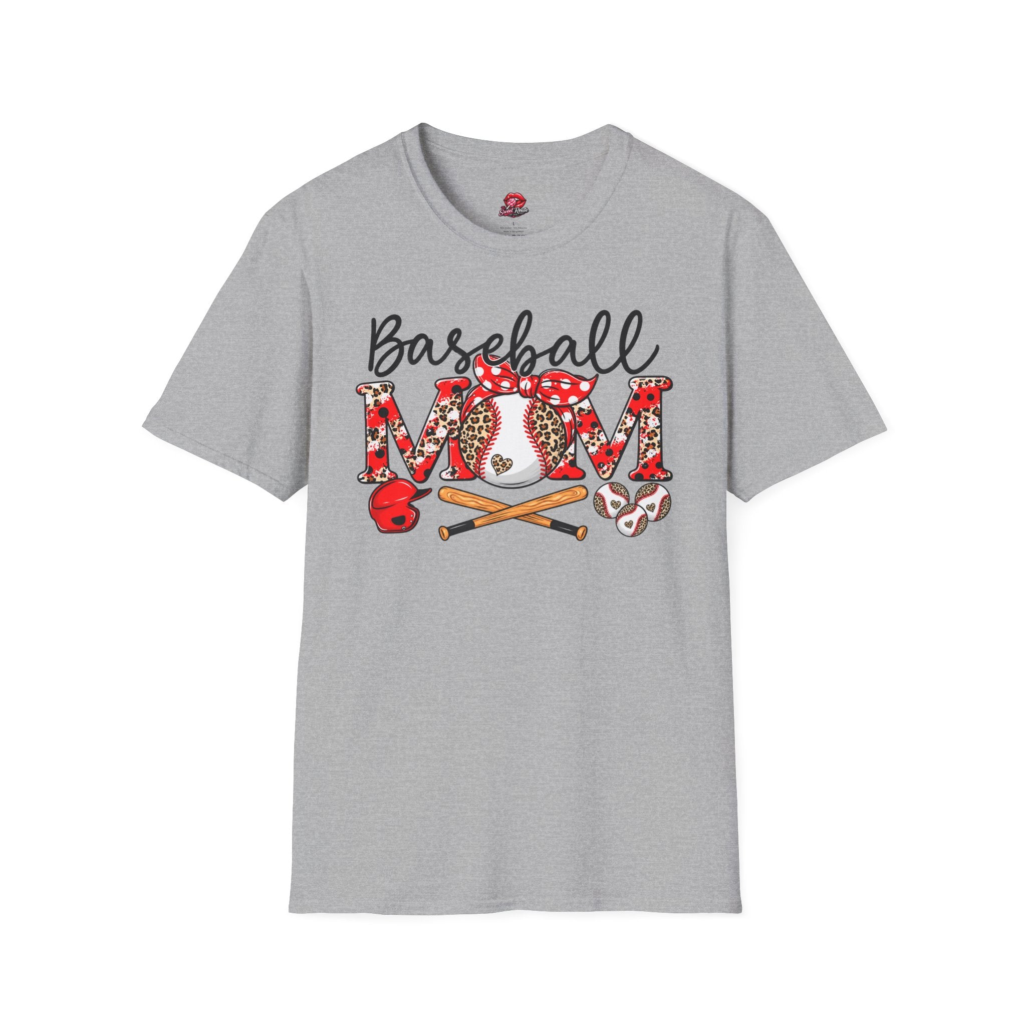 Floral Leopard Baseball Mom Tee