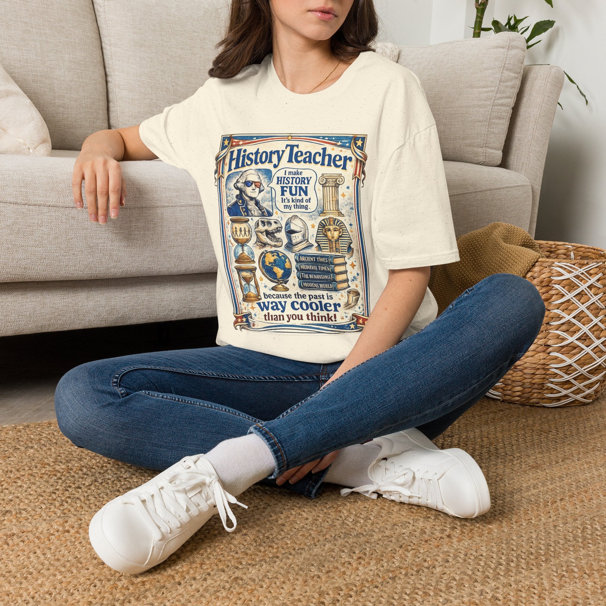 I Make History Fun History Teacher T-Shirt | Vintage History Teacher Shirt | Retro Classroom Tee | Teacher Appreciation Gift