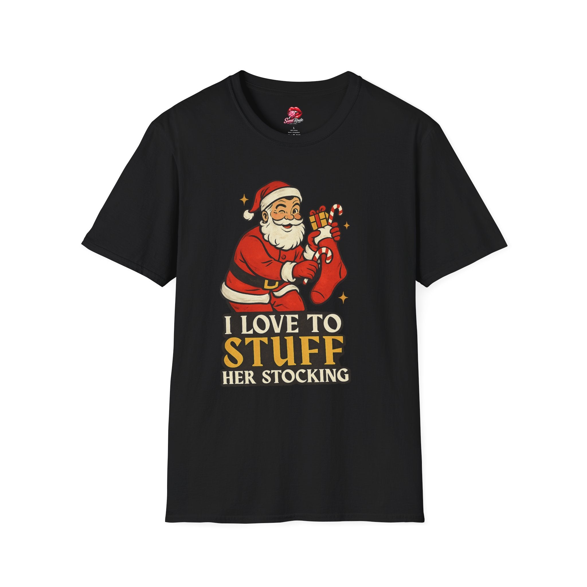 Santa stuffing her stocking T-Shirt