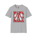 Red Glitter Baseball Mom Tee