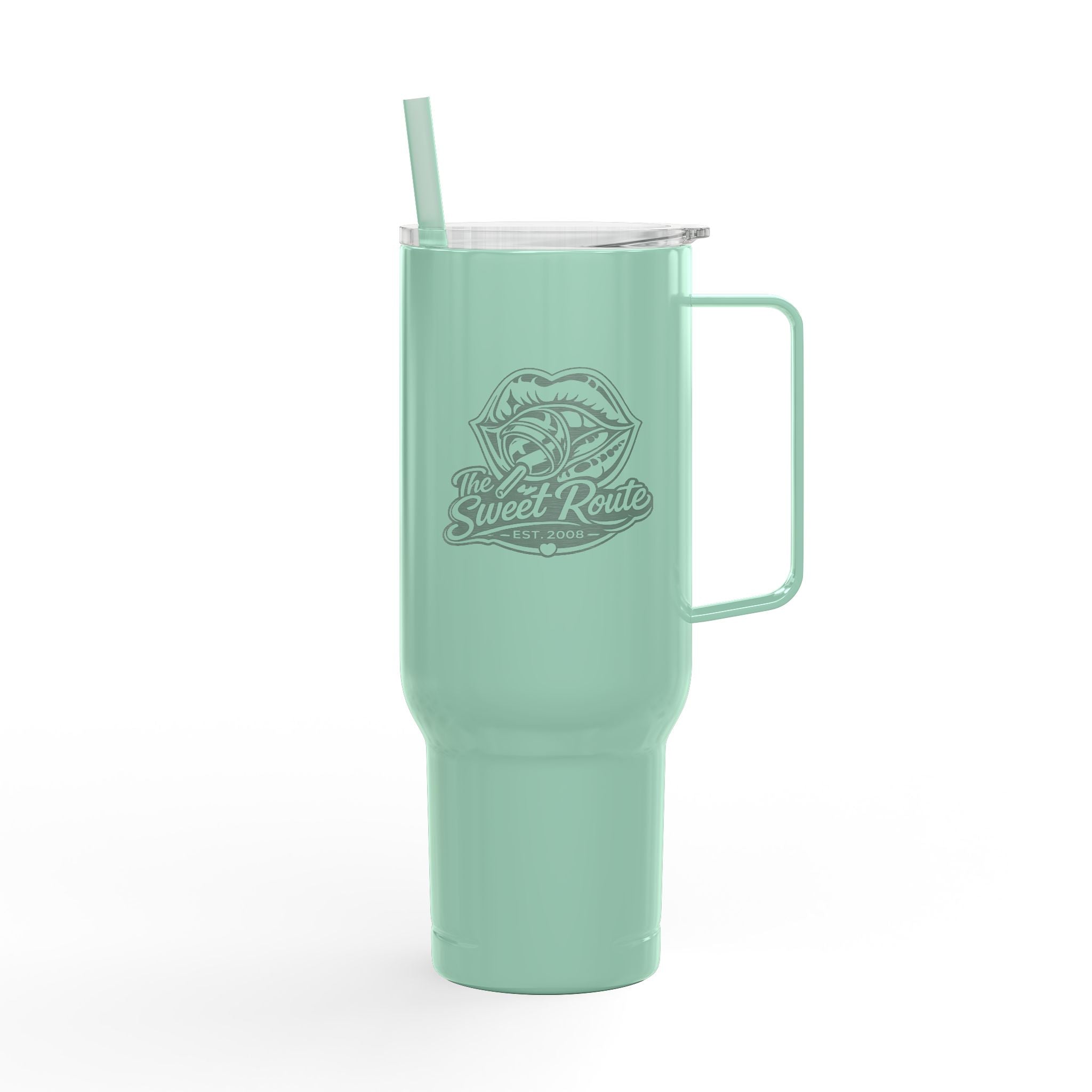 Sweet Route Insulated Tumbler with Lid, 40oz