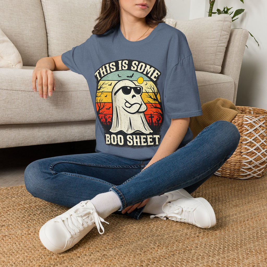 This Is Some Boo Sheet T-Shirt | Funny Retro Ghost Halloween Shirt | Cute Spooky Season Tee | Vintage Halloween Graphic Tee | Fall Ghost Gift