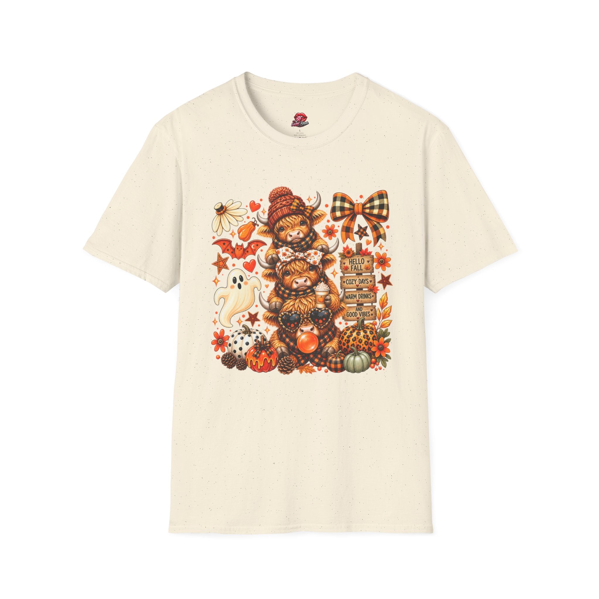 Fall Stacked Highland Cow T-Shirt