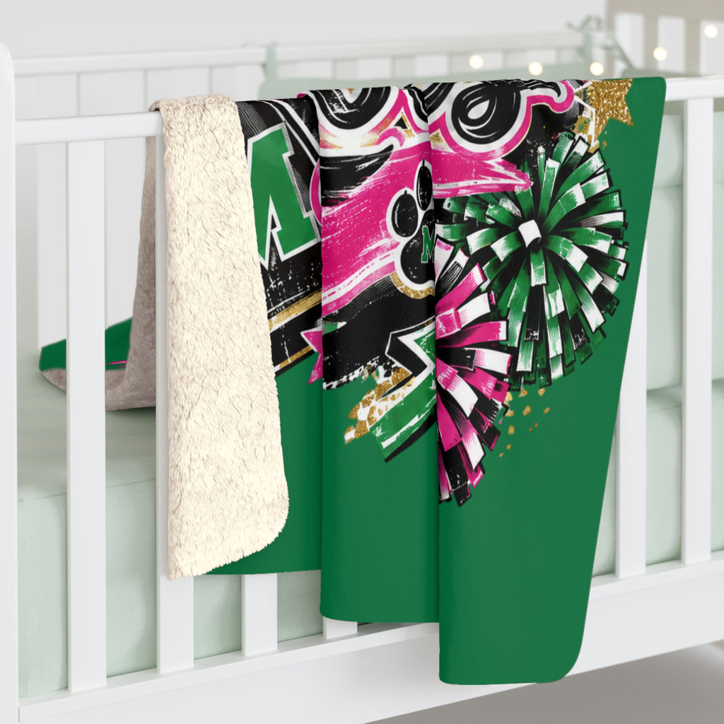 Monahans Loboes Cheer Sherpa Fleece Stadium Blanket