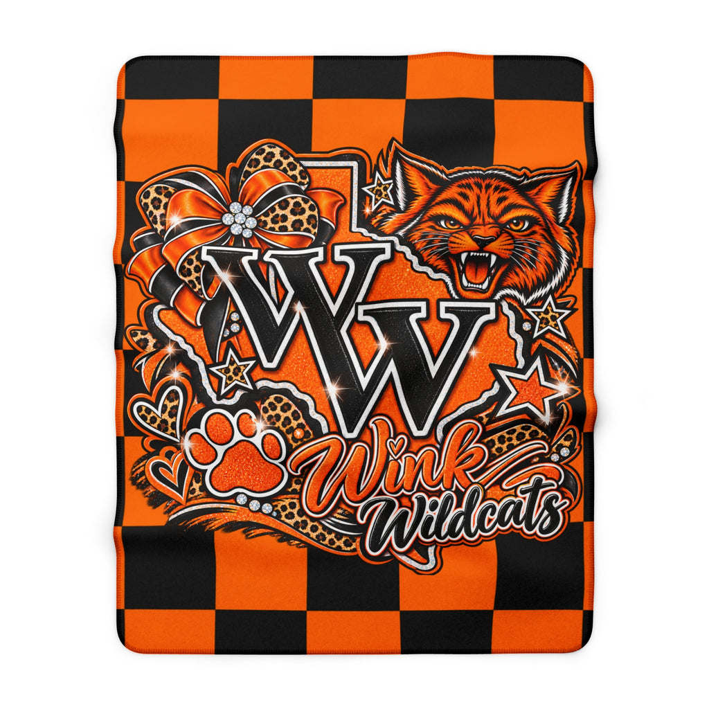 Wink Wildcats Sherpa Fleece Blanket