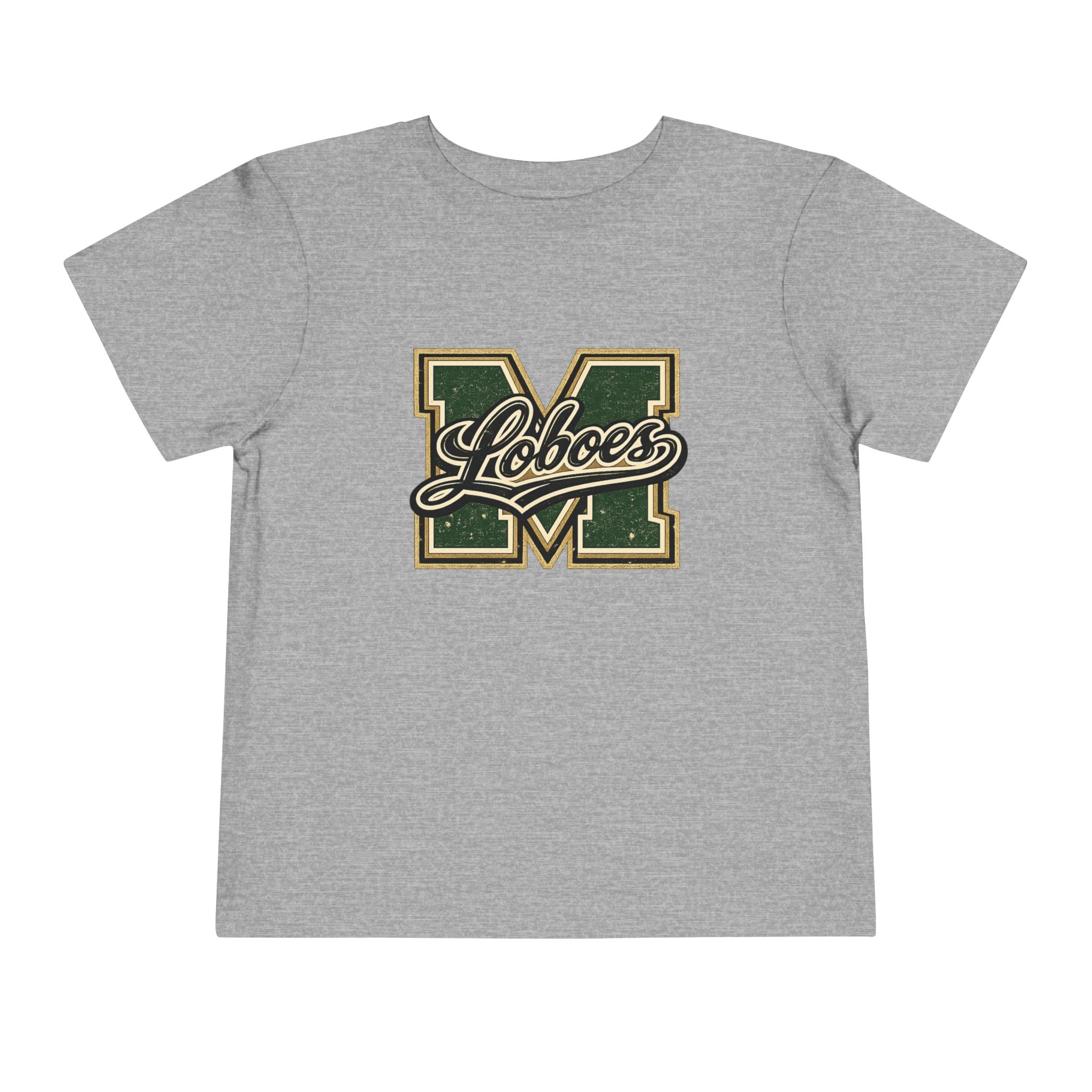 Toddler Tee Green Vintage Letterman Logo