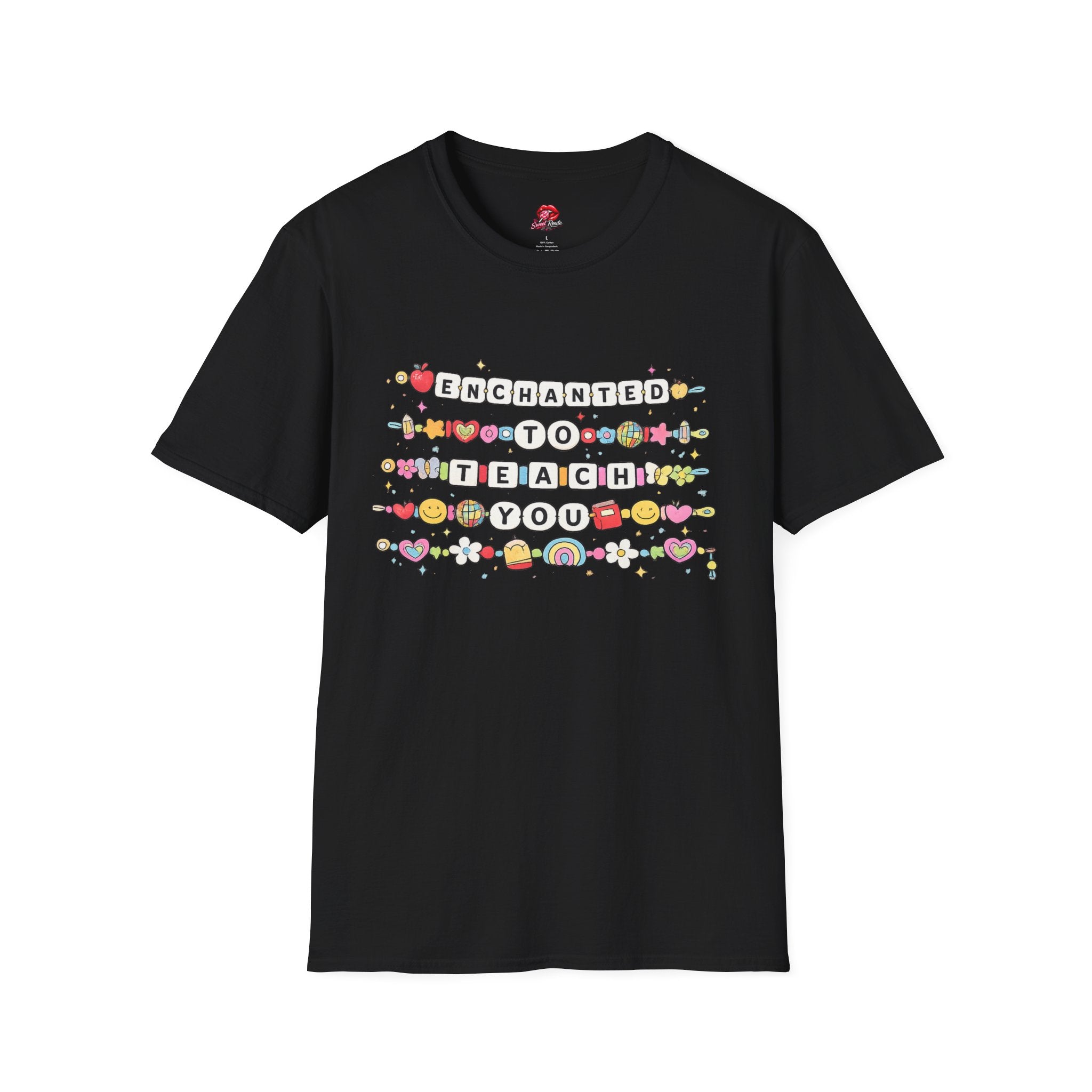 Enchanted to Teach You Teacher T-Shirt | Cute Rainbow Teacher Shirt | Back to School Tee | Teacher Appreciation Gift
