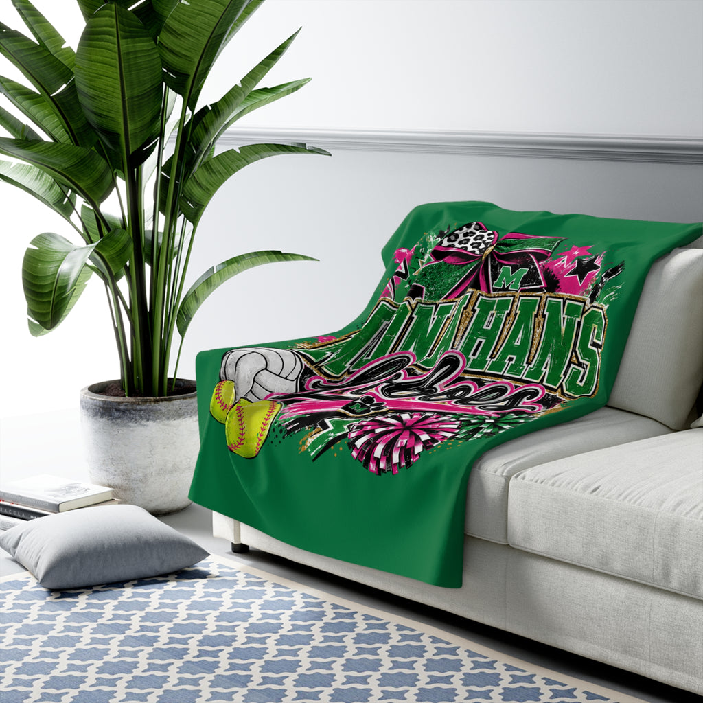 Monahans Loboes School Spirit Throw with Cheer, Volleyball & Softball Graphics