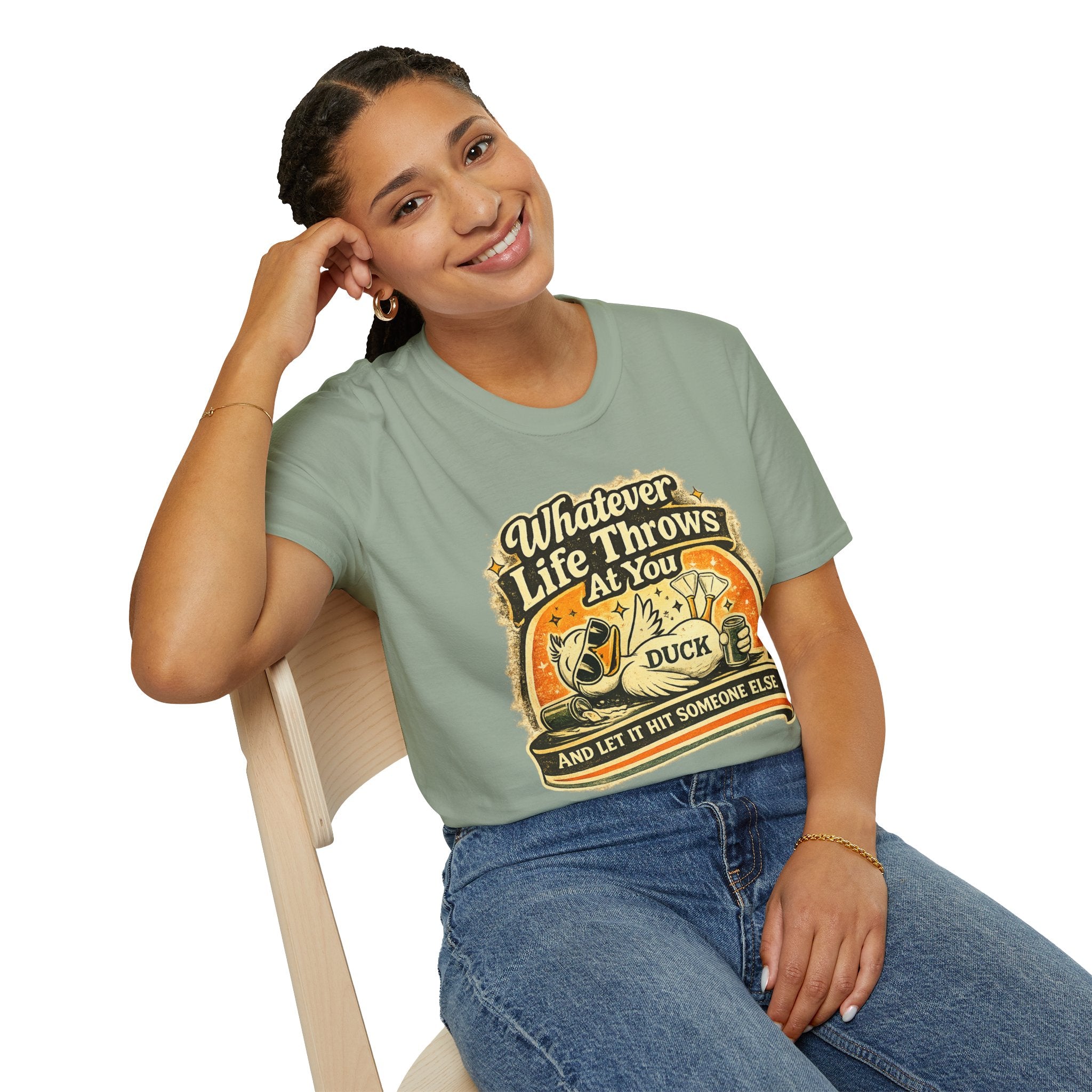 Whatever Life Throws At You, Duck Vintage Graphic Tee