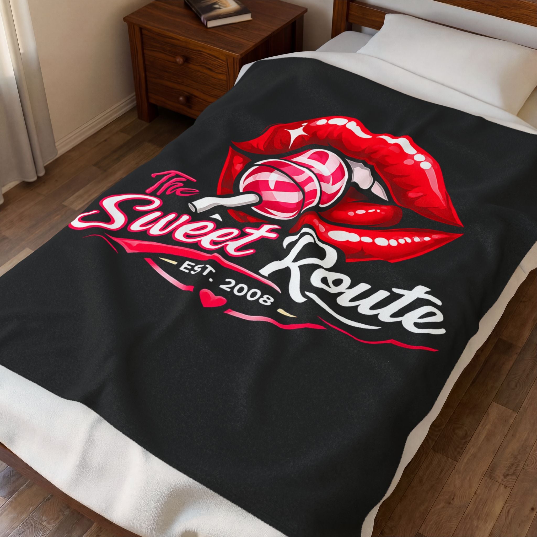 Sweet Route Logo Velveteen Plush Blanket