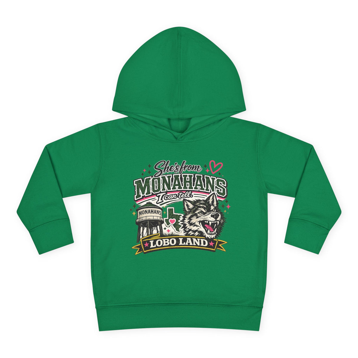 Vintage Worn Toddler Hoodie  Monahans Lobo Land