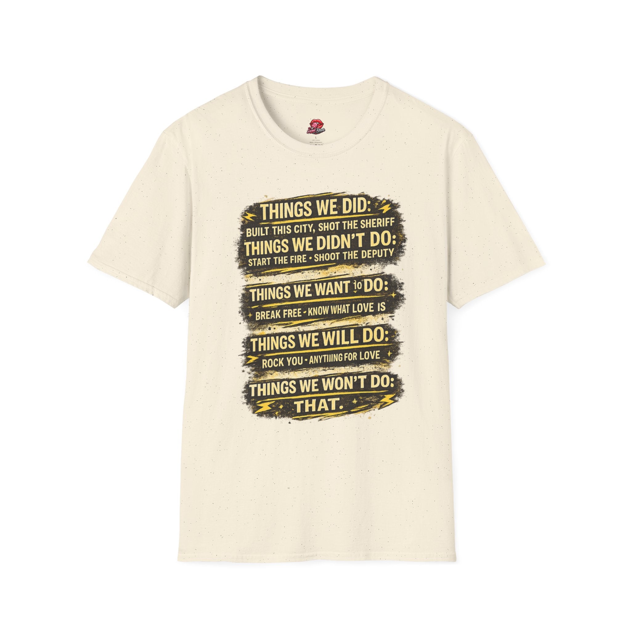 Retro Song Lyric T‑Shirt