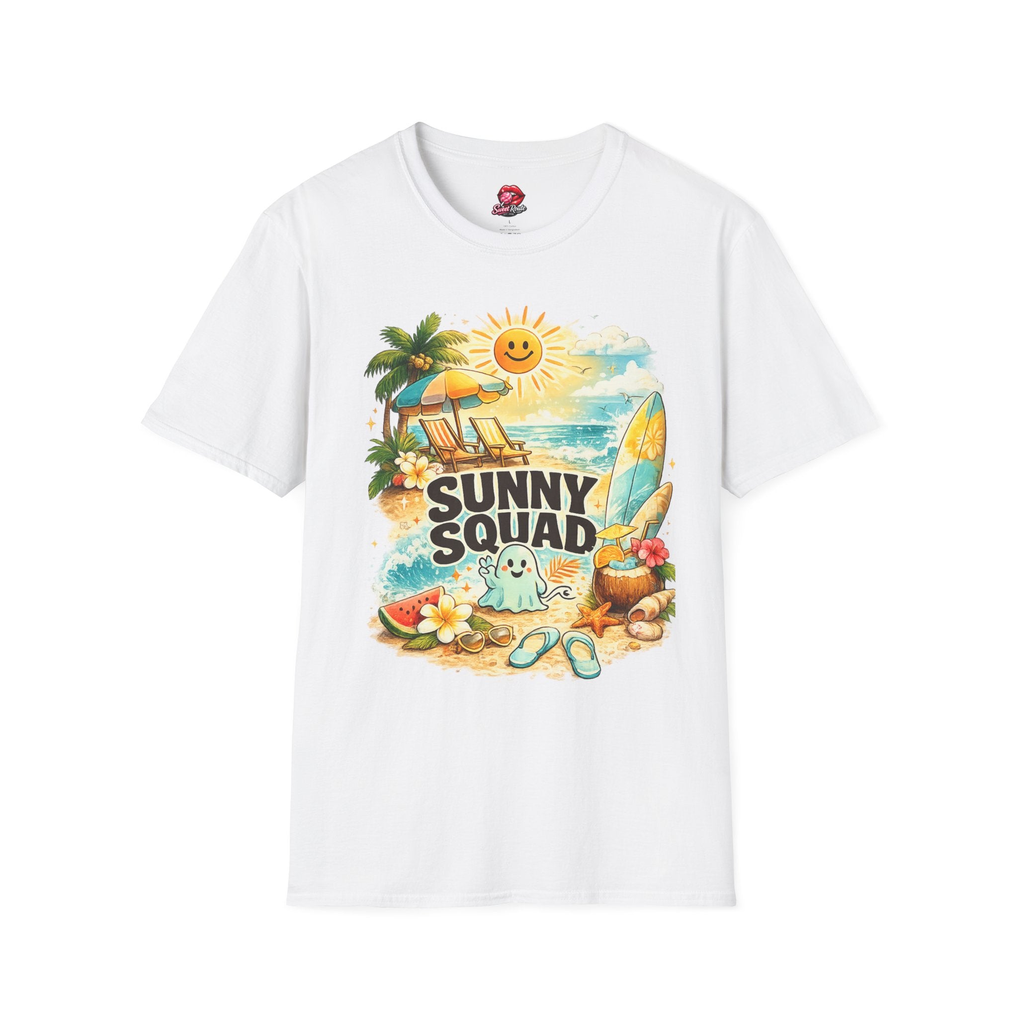 Sunny Squad beach scene T-Shirt