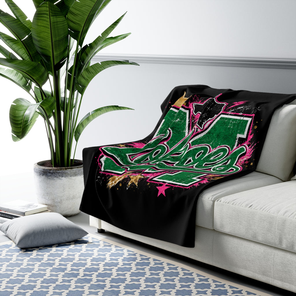 Loboes Sherpa Fleece Stadium Blanket