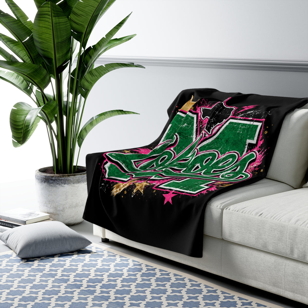 Loboes Sherpa Fleece Stadium Blanket