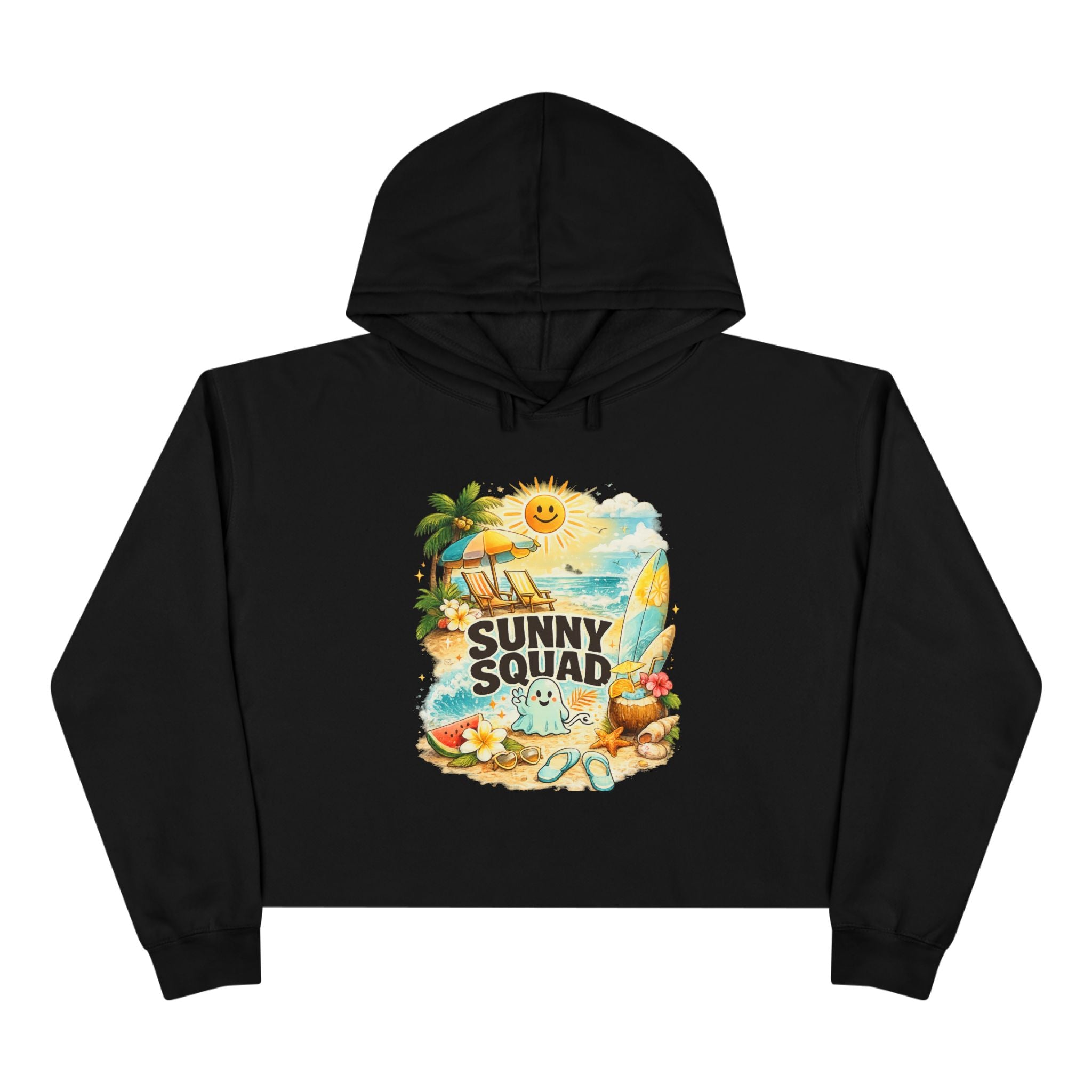 Sunny Squad Crop Hoodie