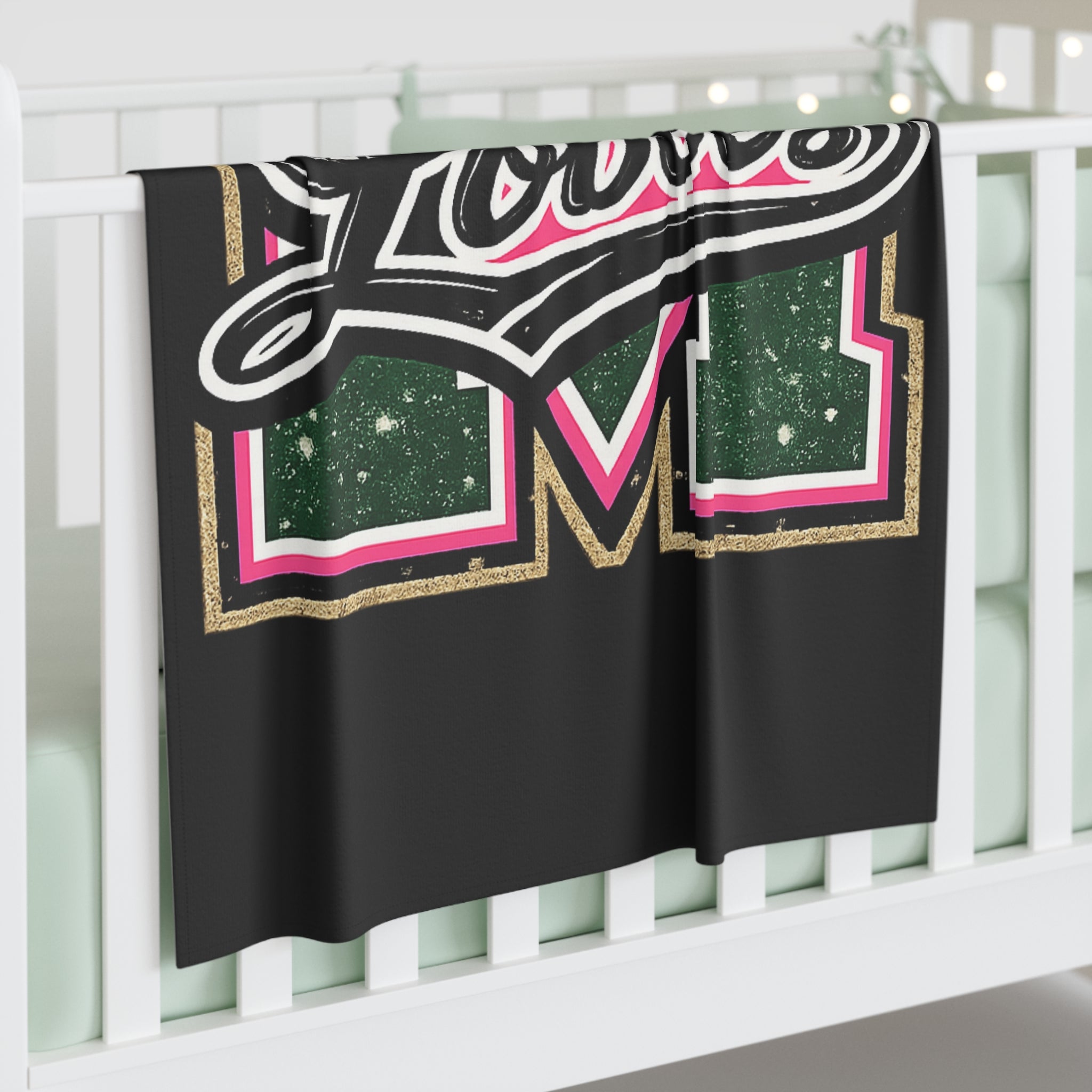 Loboes Leopard M Patch Baby Swaddle Blanket